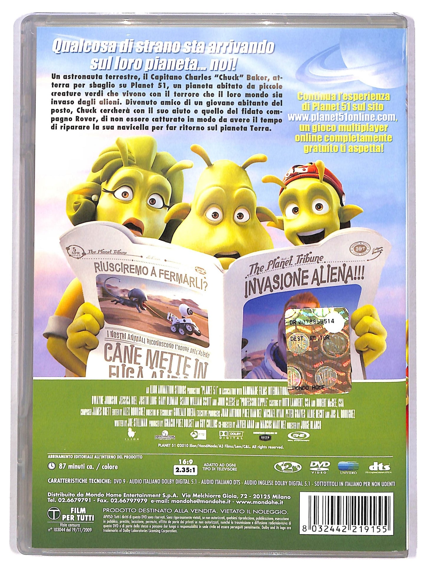 EBOND Planet 51 EDITORIALE DVD DB771310