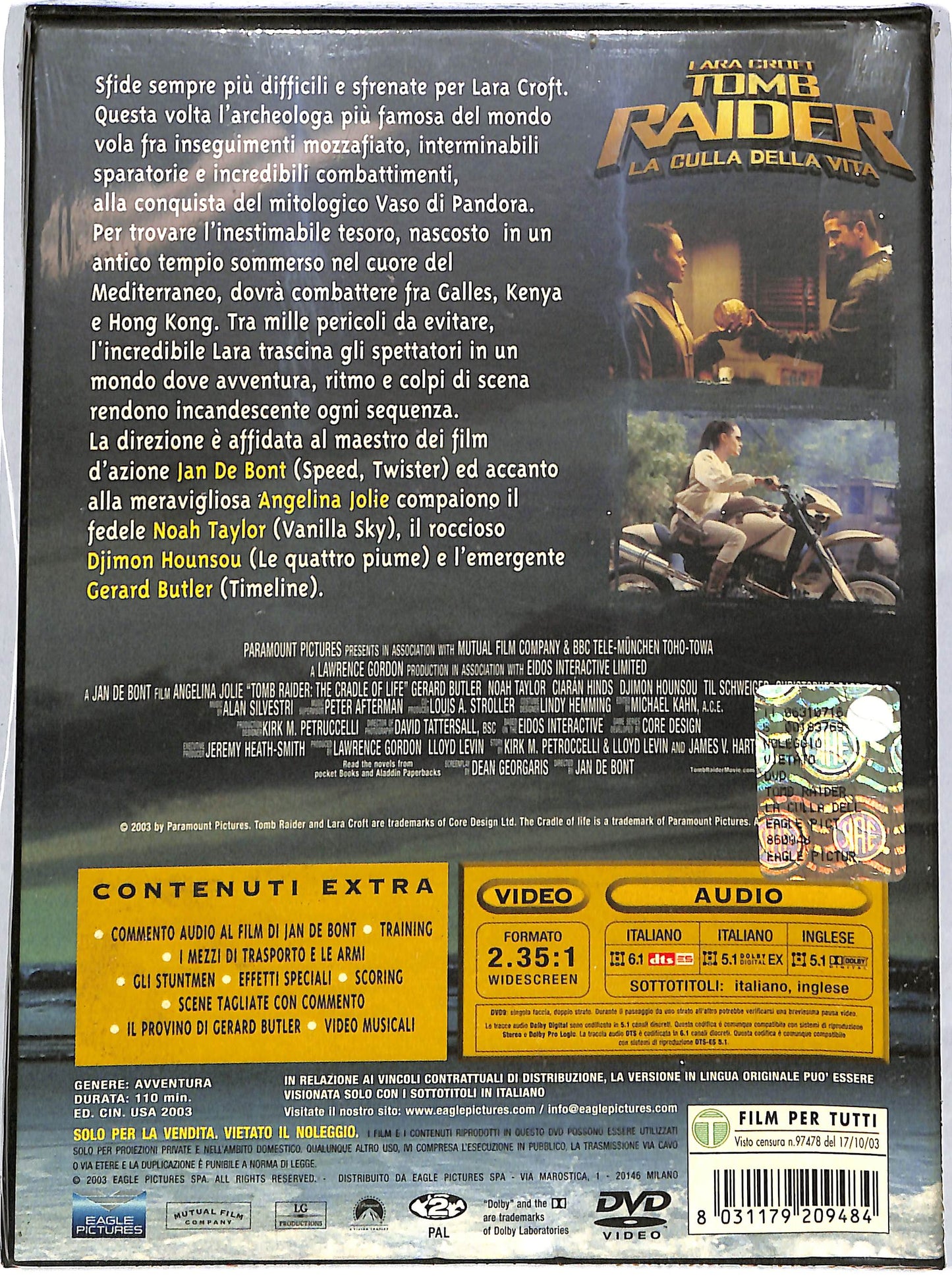 EBOND Tomb Raider - La culla della vita DVD DB771320