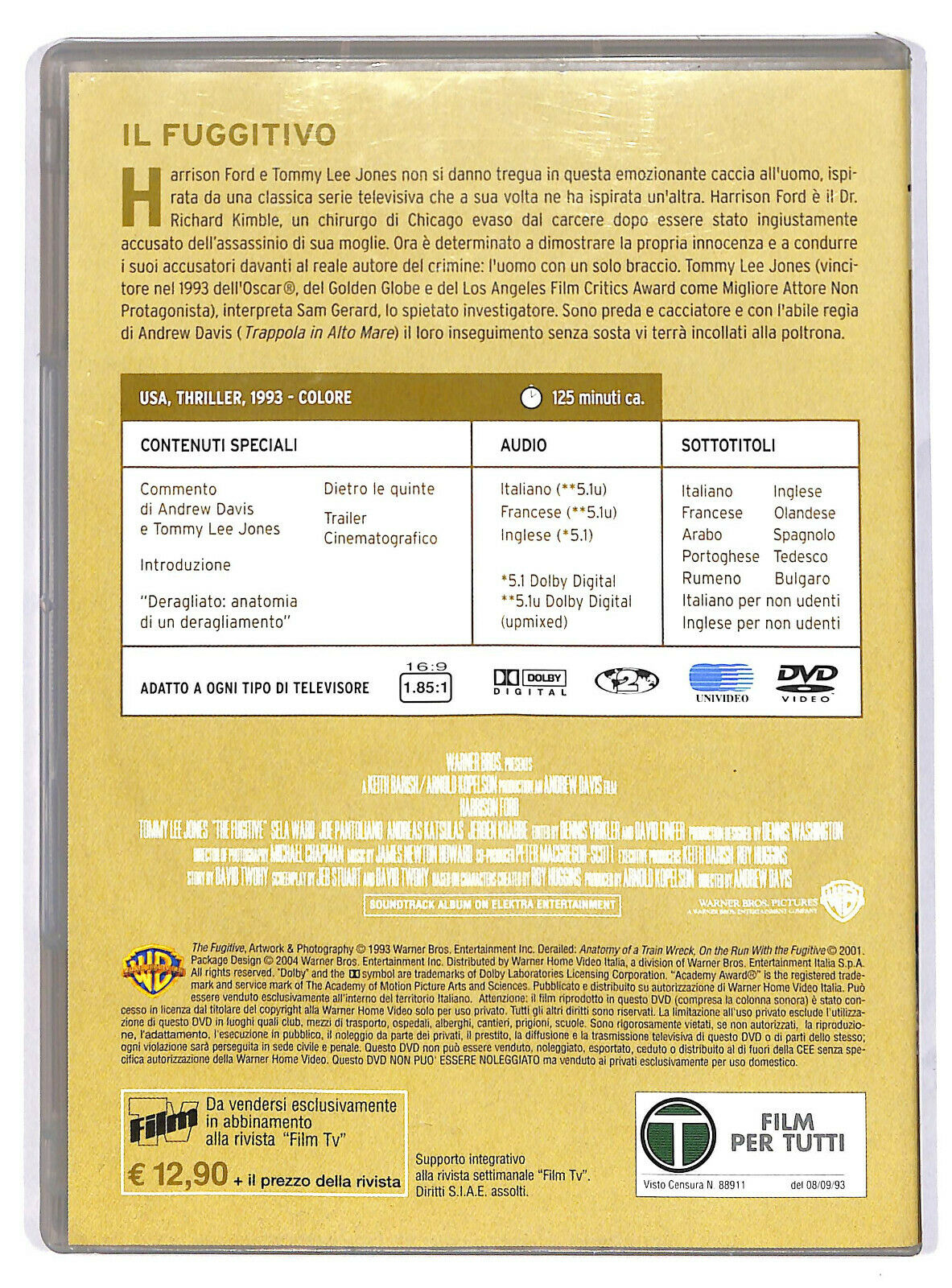 EBOND Il Fuggitivo  Editoriale DVD DB771558
