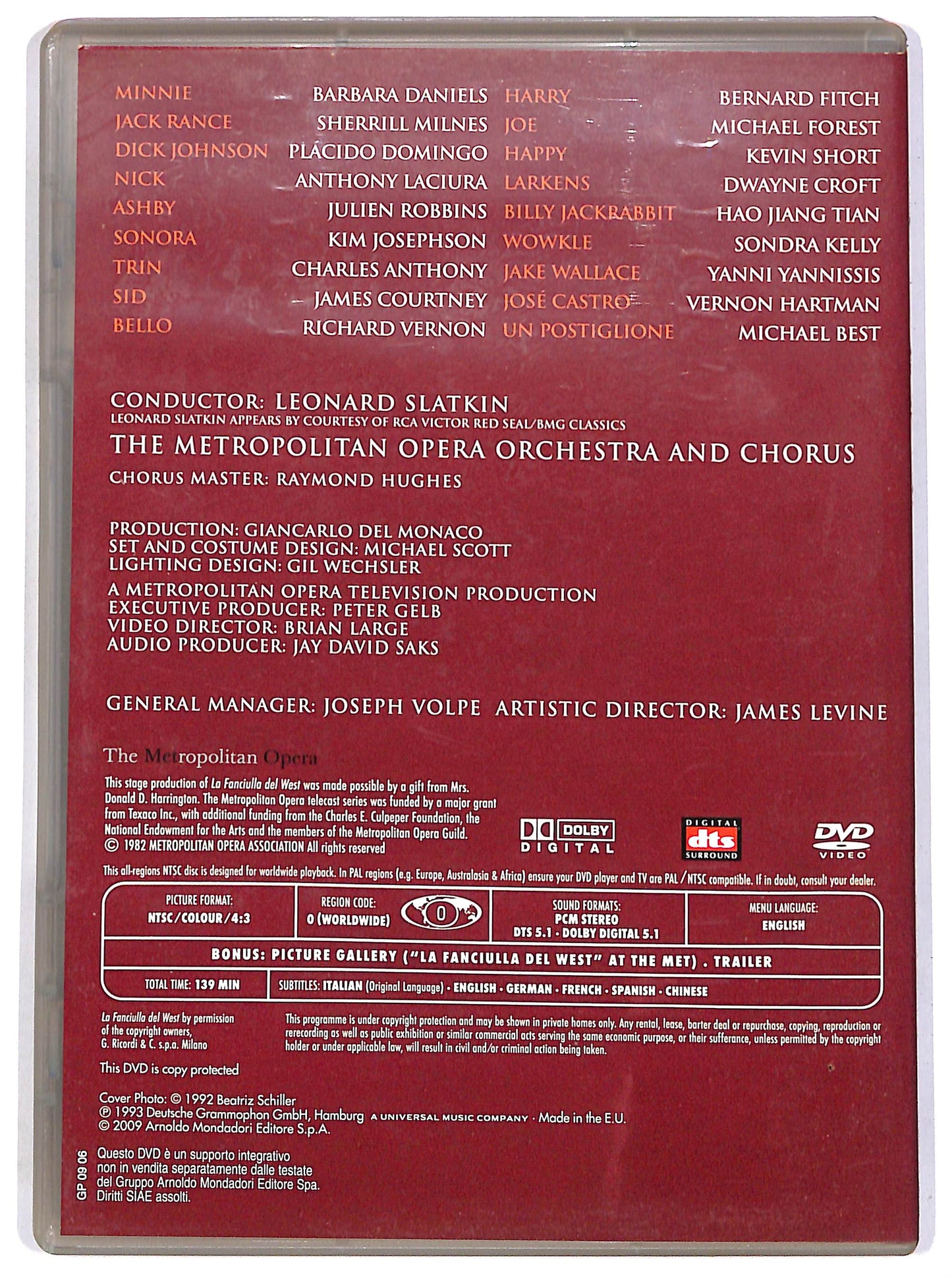 EBOND La fanciulla del west EDITORIALE DVD DB771754