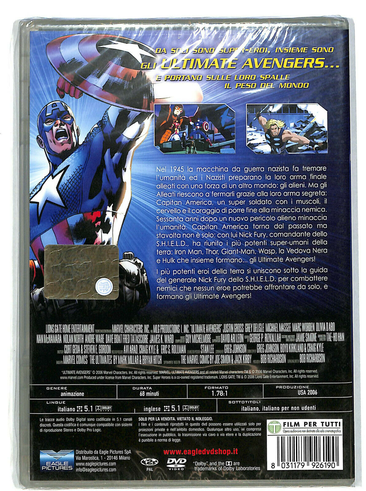 EBOND Ultimate Avengers - Il Film (dvd+gadget) DVD DB771763