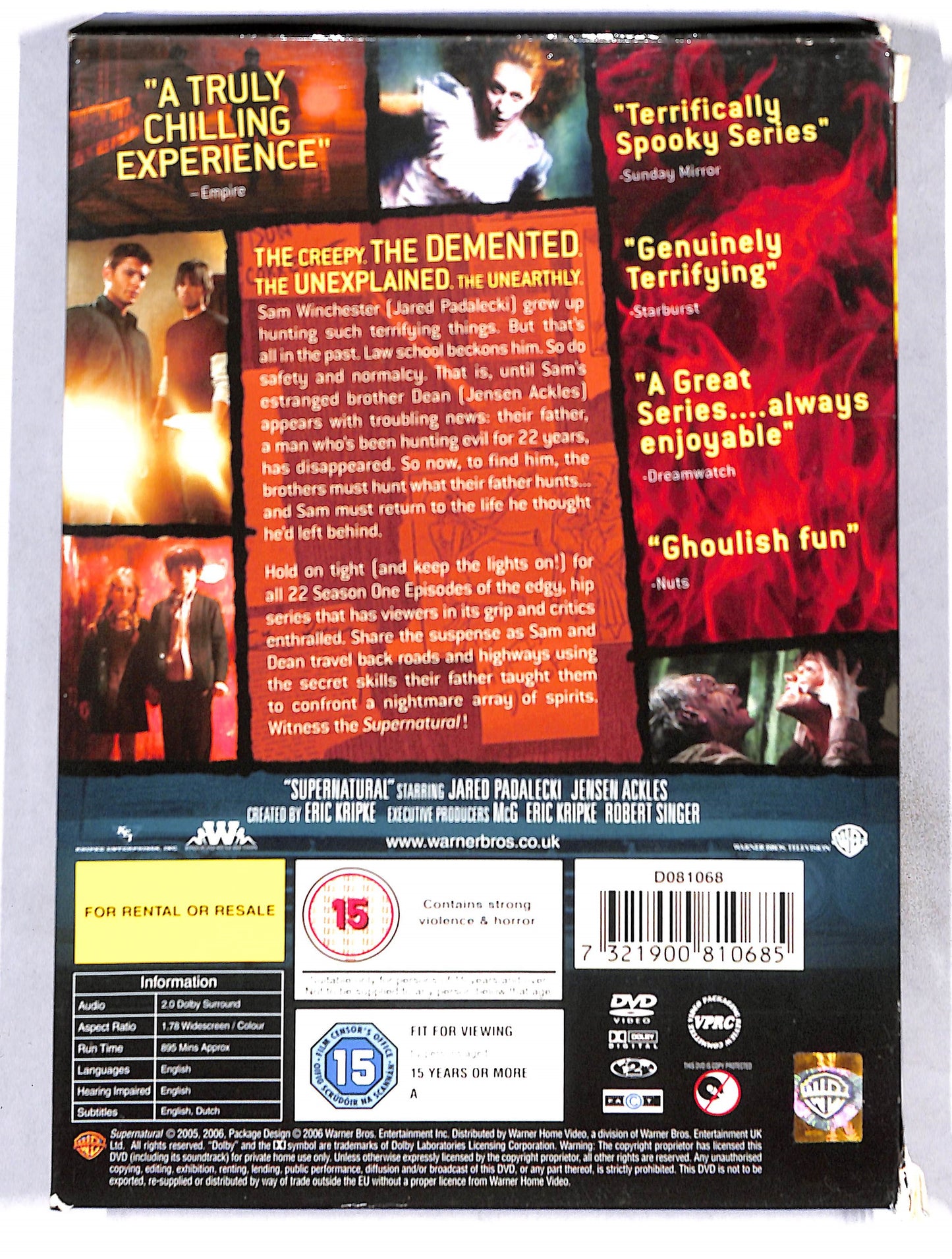 EBOND Supernatural - The Complete First Season Edizione: UK DVD DB772801