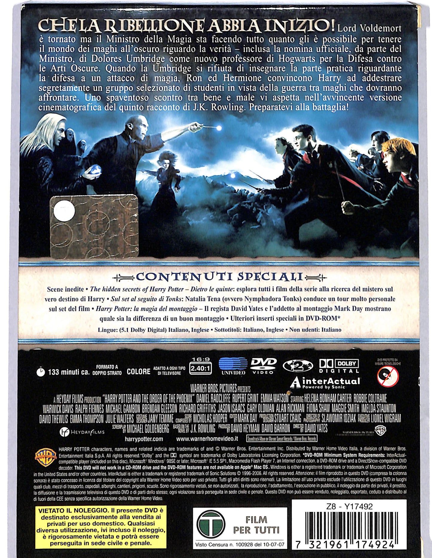 EBOND Harry Potter E L'Ordine Della Fenice EDIZIONE SPECIALE DVD DB772804