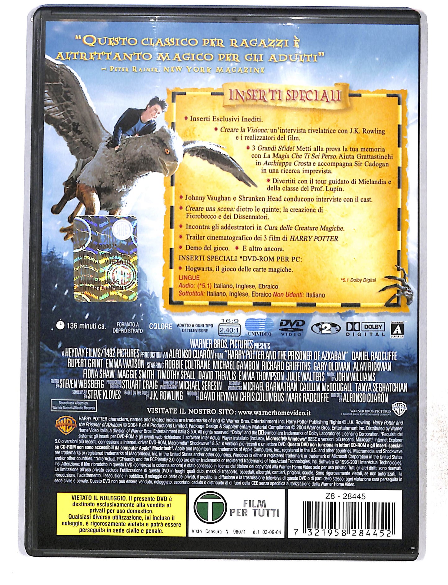 EBOND Harry Potter E Il Prigioniero Di Azkaban EDIZIONE SPECIALE DVD DB772805