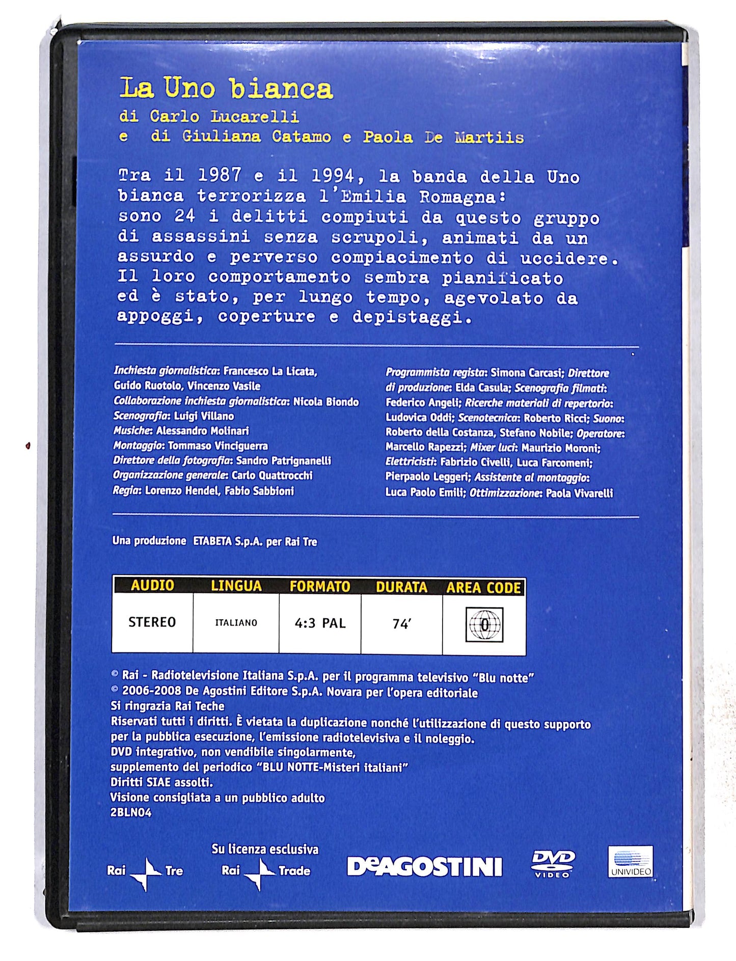 EBOND Blu Notte Vol.4 La Uno Bianca EDITORIALE DVD DB772814