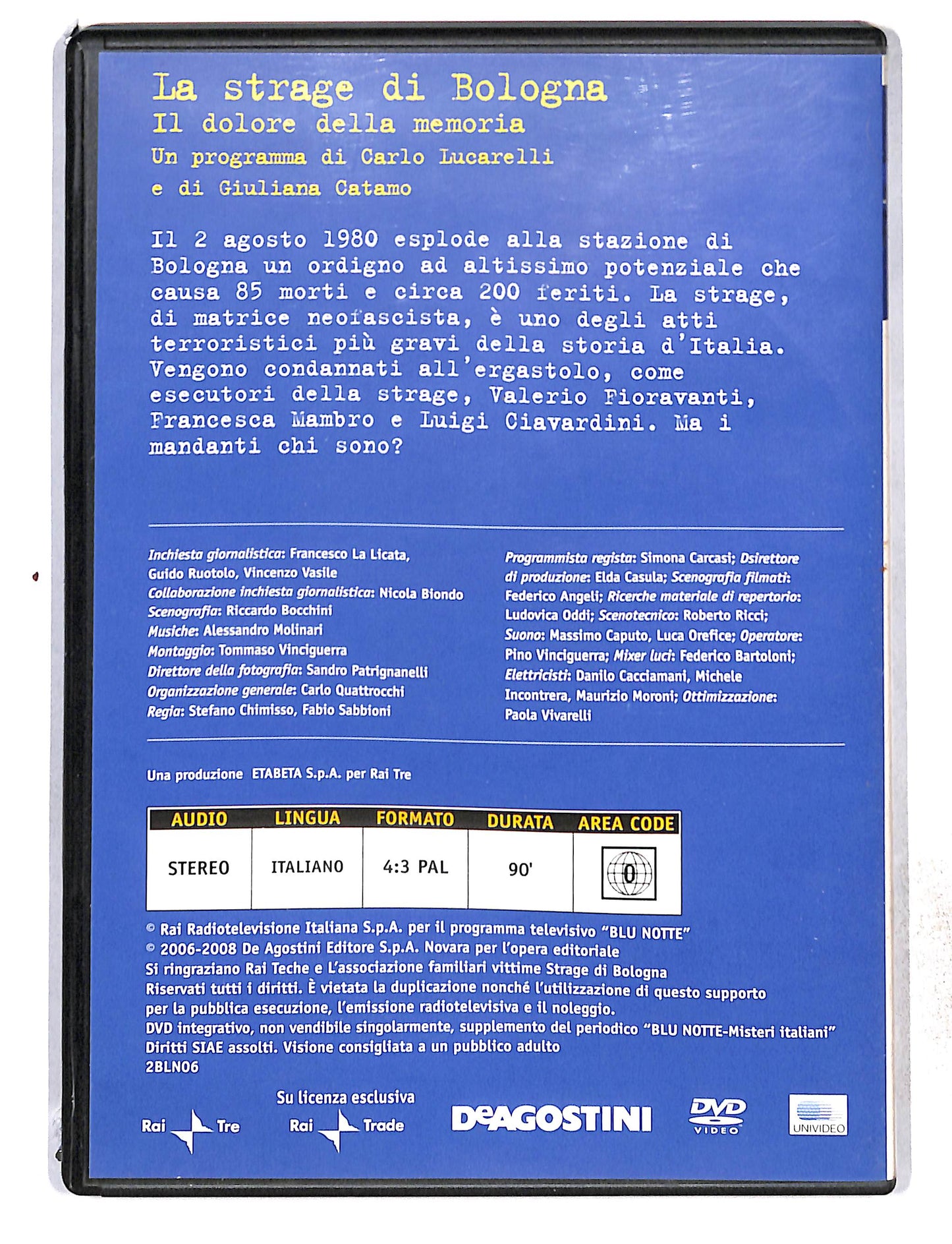 EBOND Blu Notte Vol.6 La strage di Bologna EDITORIALE DVD DB772815