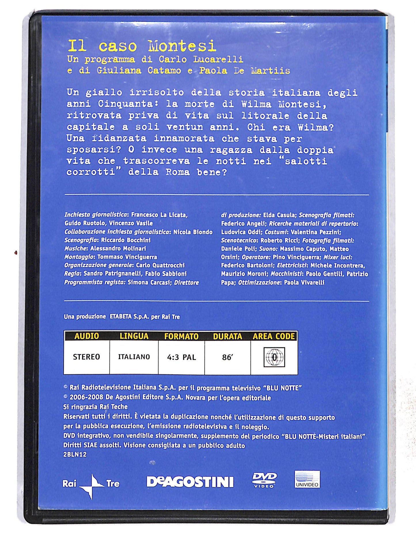 EBOND Blu notte vol.12 Il caso Montesi EDITORIALE DVD DB772819