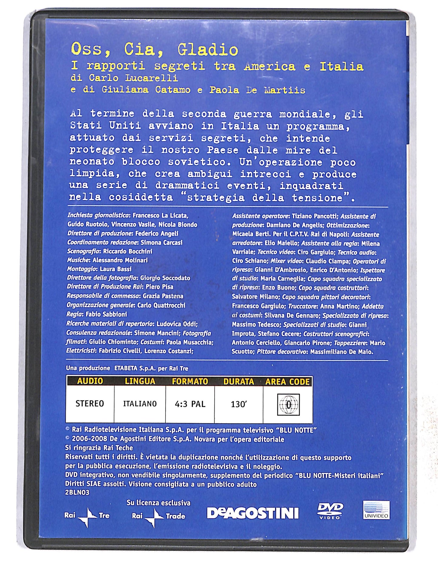 EBOND Blu notte vol.3 Oss Cia Gladio EDITORIALE DVD DB772820