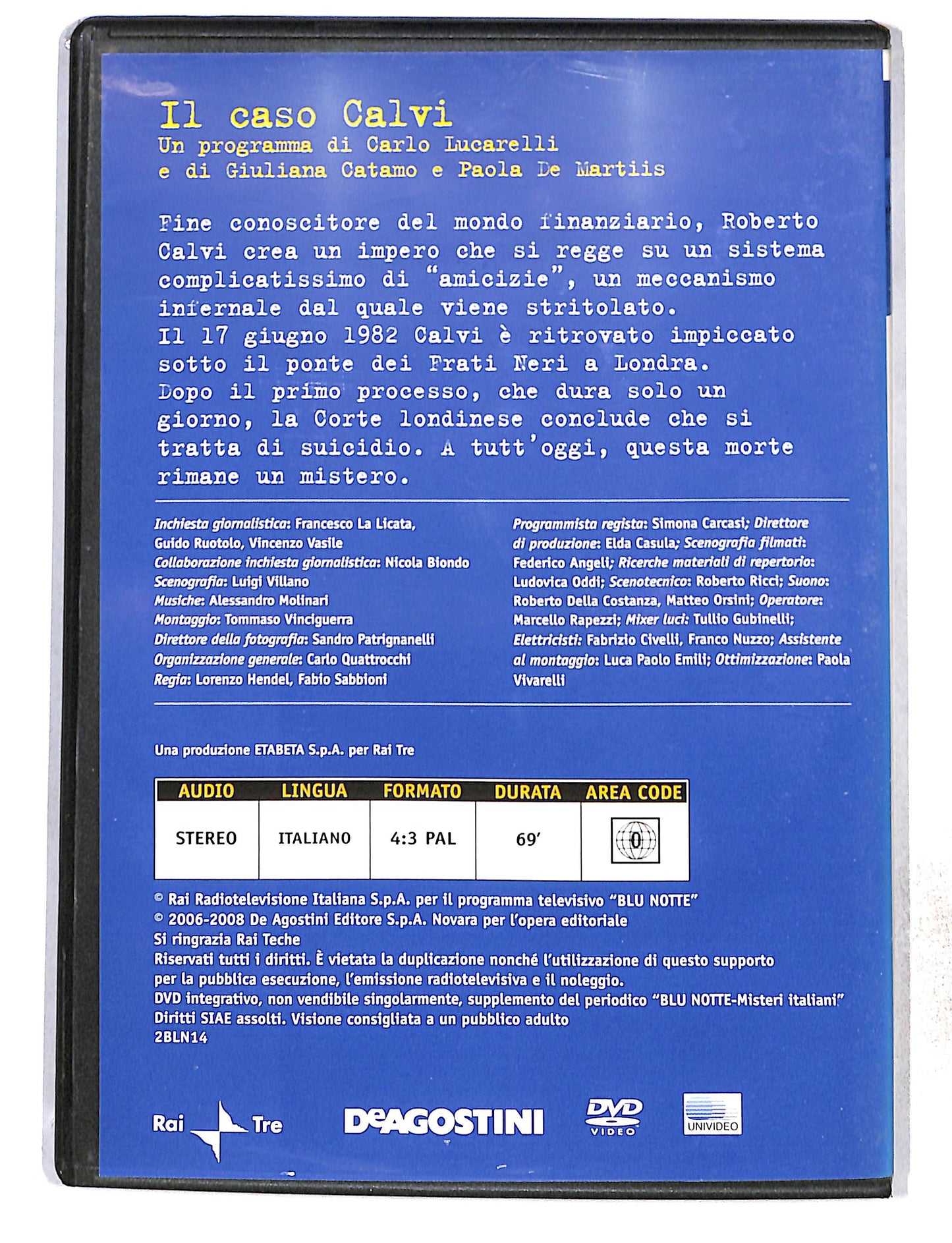 EBOND Blu notte vol.14 il caso Calvi EDITORIALE DVD DB772821