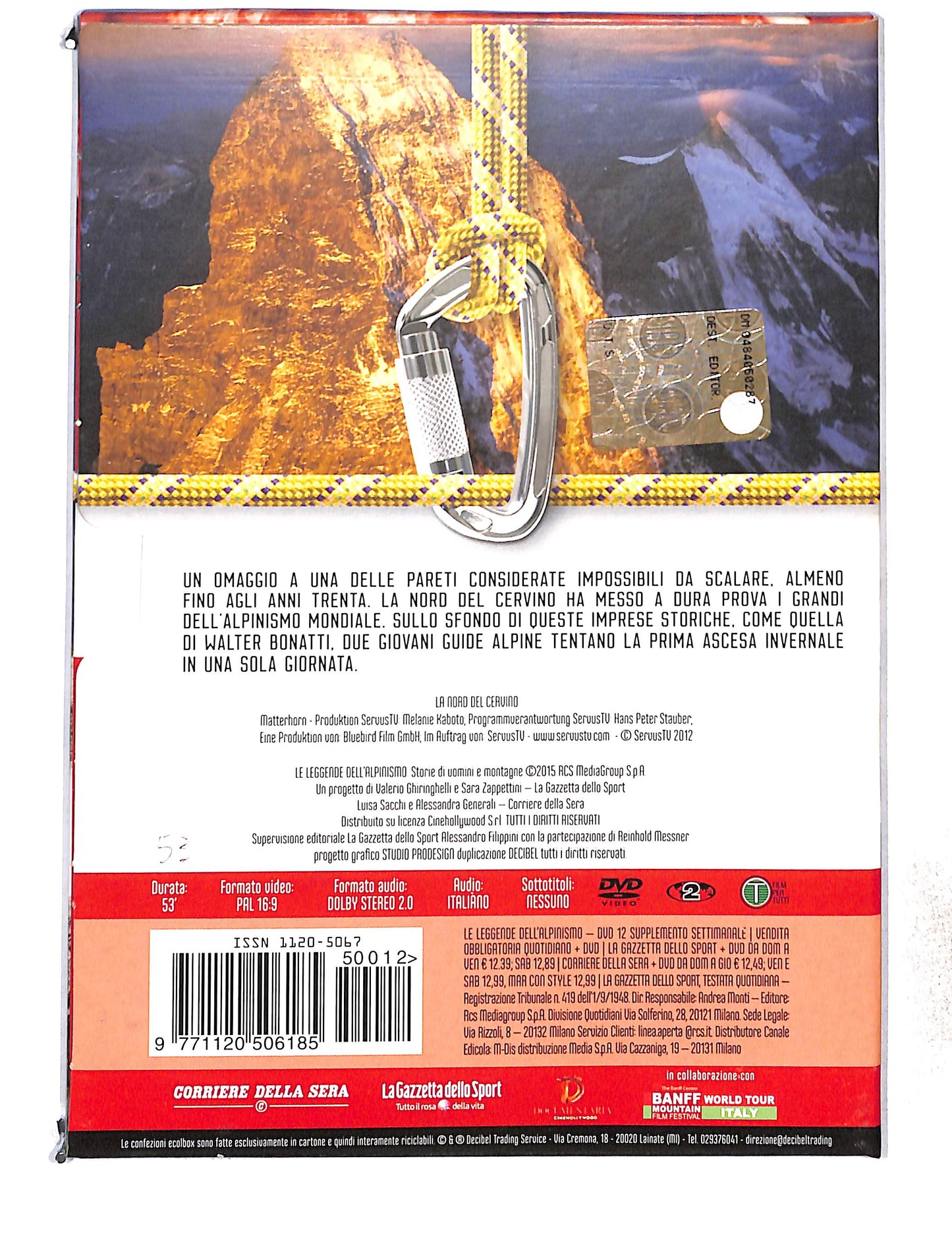 EBOND Le Leggende Dell'Alpinismo vol.12 La nord del Cervino DVD DB772831