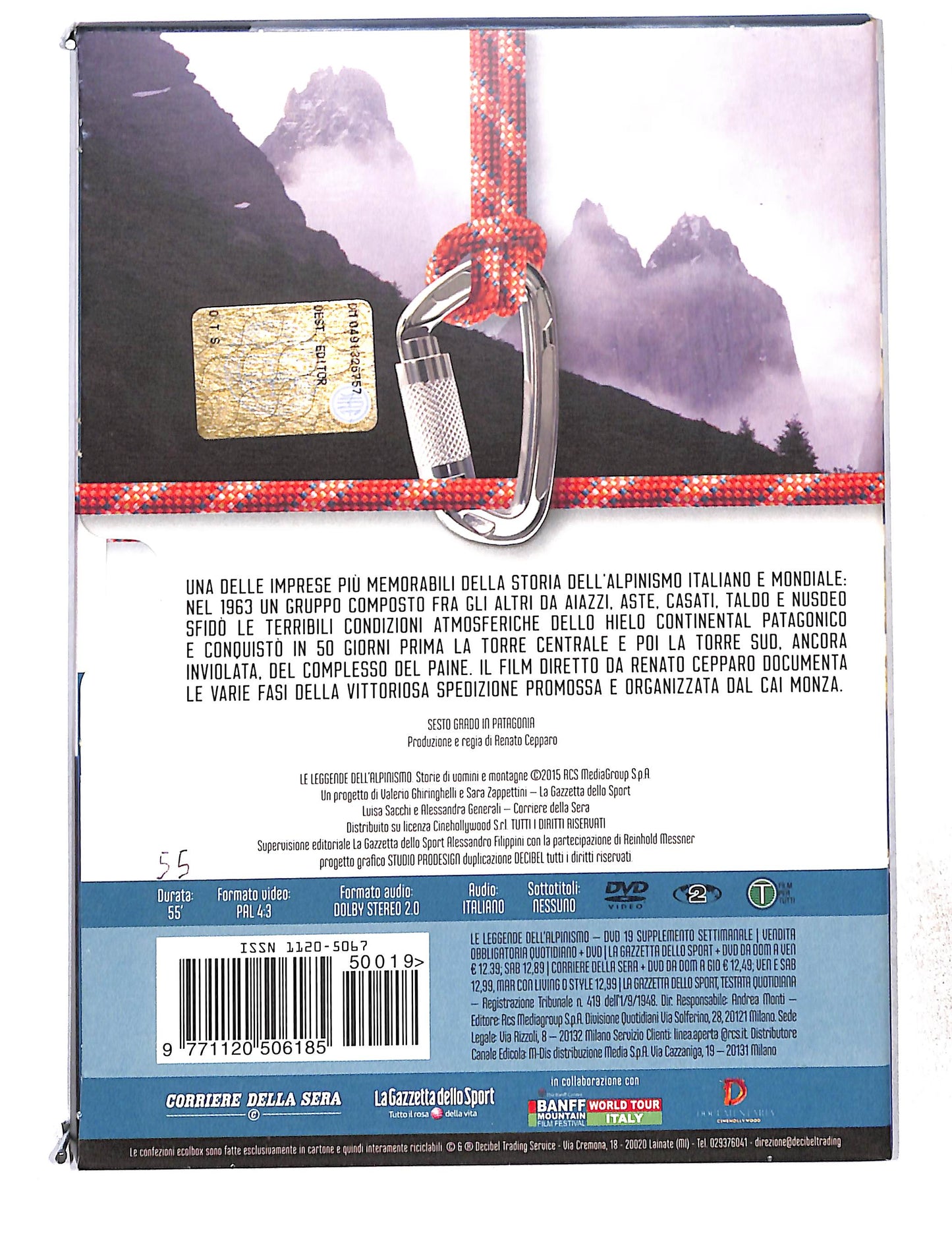 EBOND Le Leggende Dell'Alpinismo Vol.19 Sesto Grado in Patagonia DVD DB772837