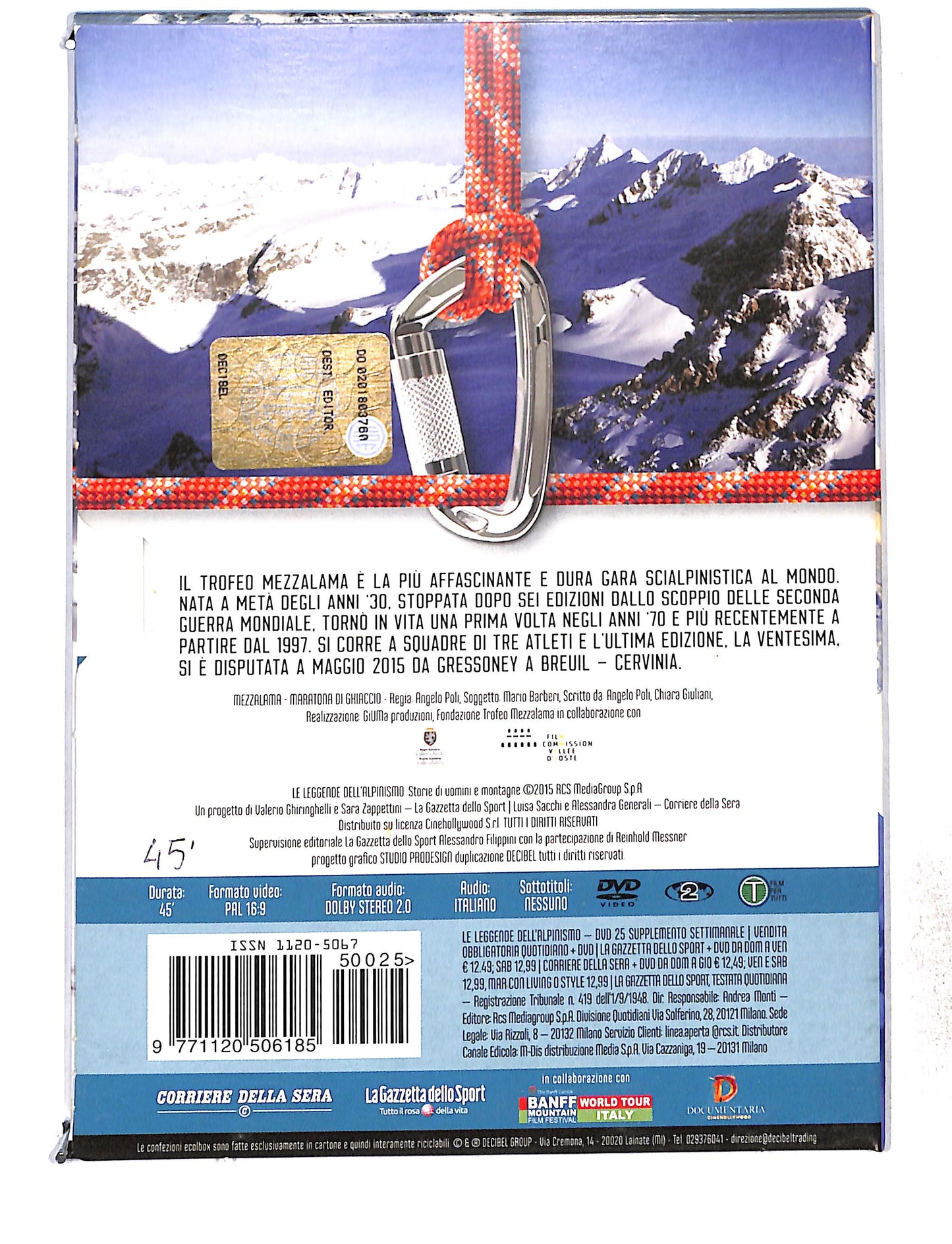 EBOND Le Leggende Dell'Alpinismo Vol.25 Mezzalama DVD DB772849