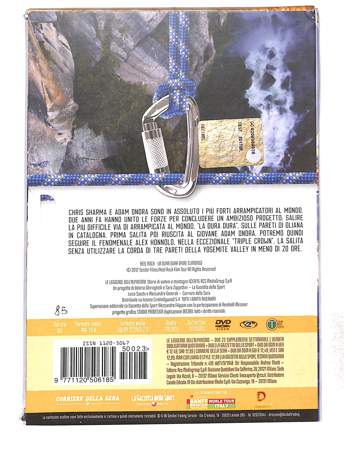 EBOND Le Leggende Dell'Alpinismo Vol.23 Reel rock la dura dura DVD DB772851