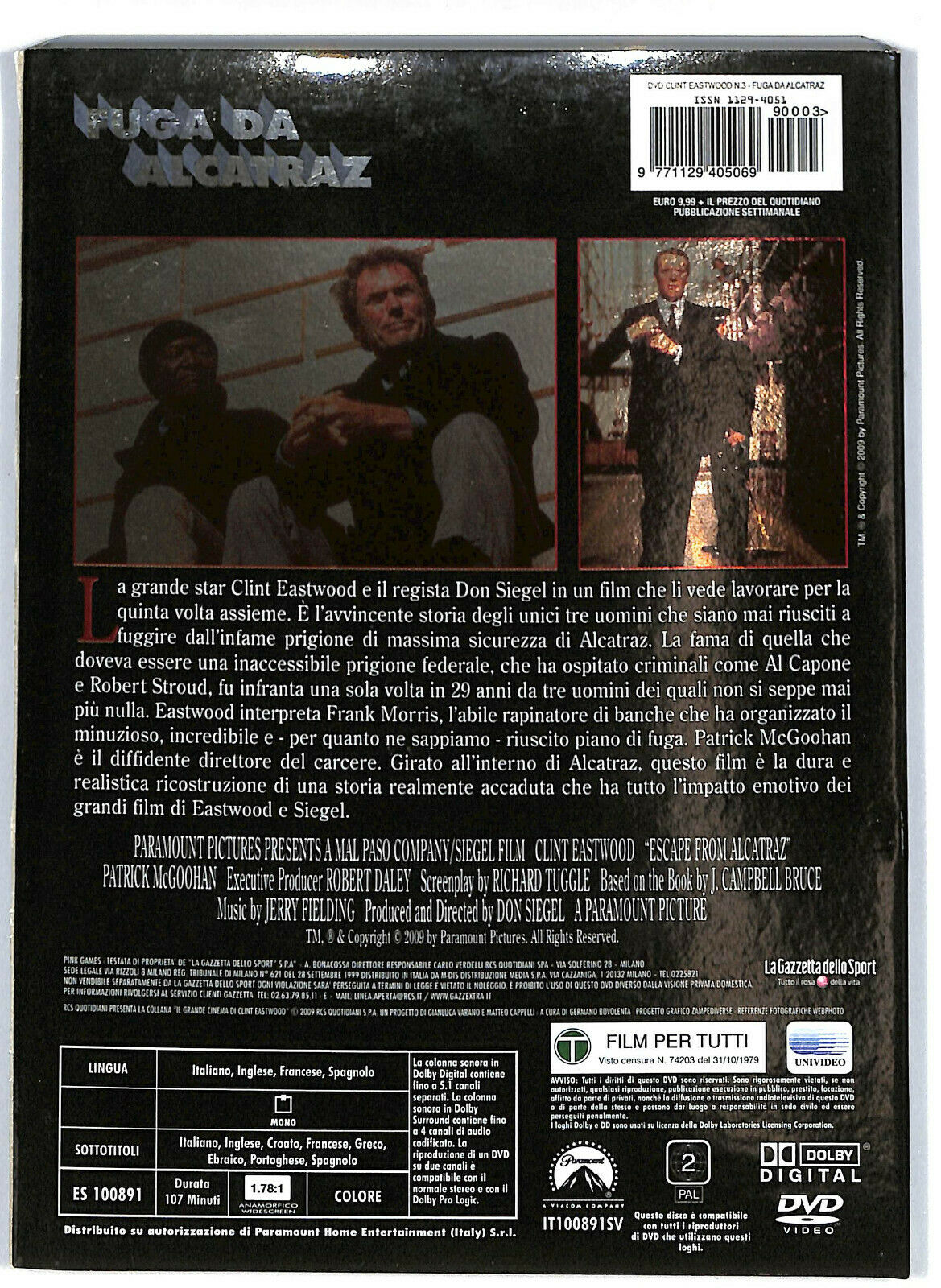 EBOND Fuga Da Alcatraz  Editoriale DVD DB773060