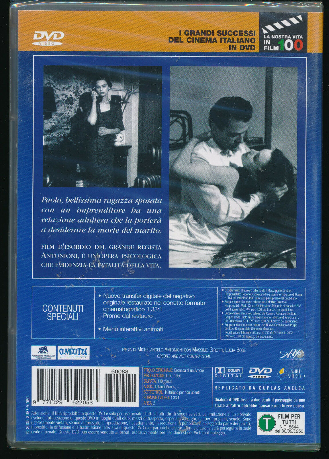EBOND Cronaca Di Un Amore Editoriale DVD DB773265