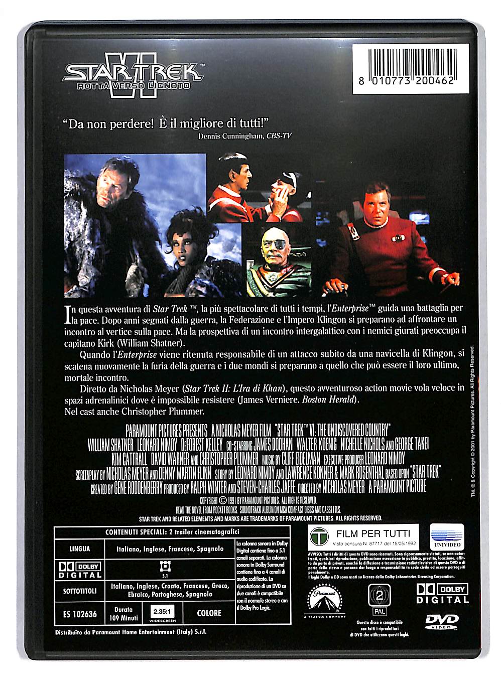 EBOND Star Trek IV Rotta verso l'ignoto DVD DB773406