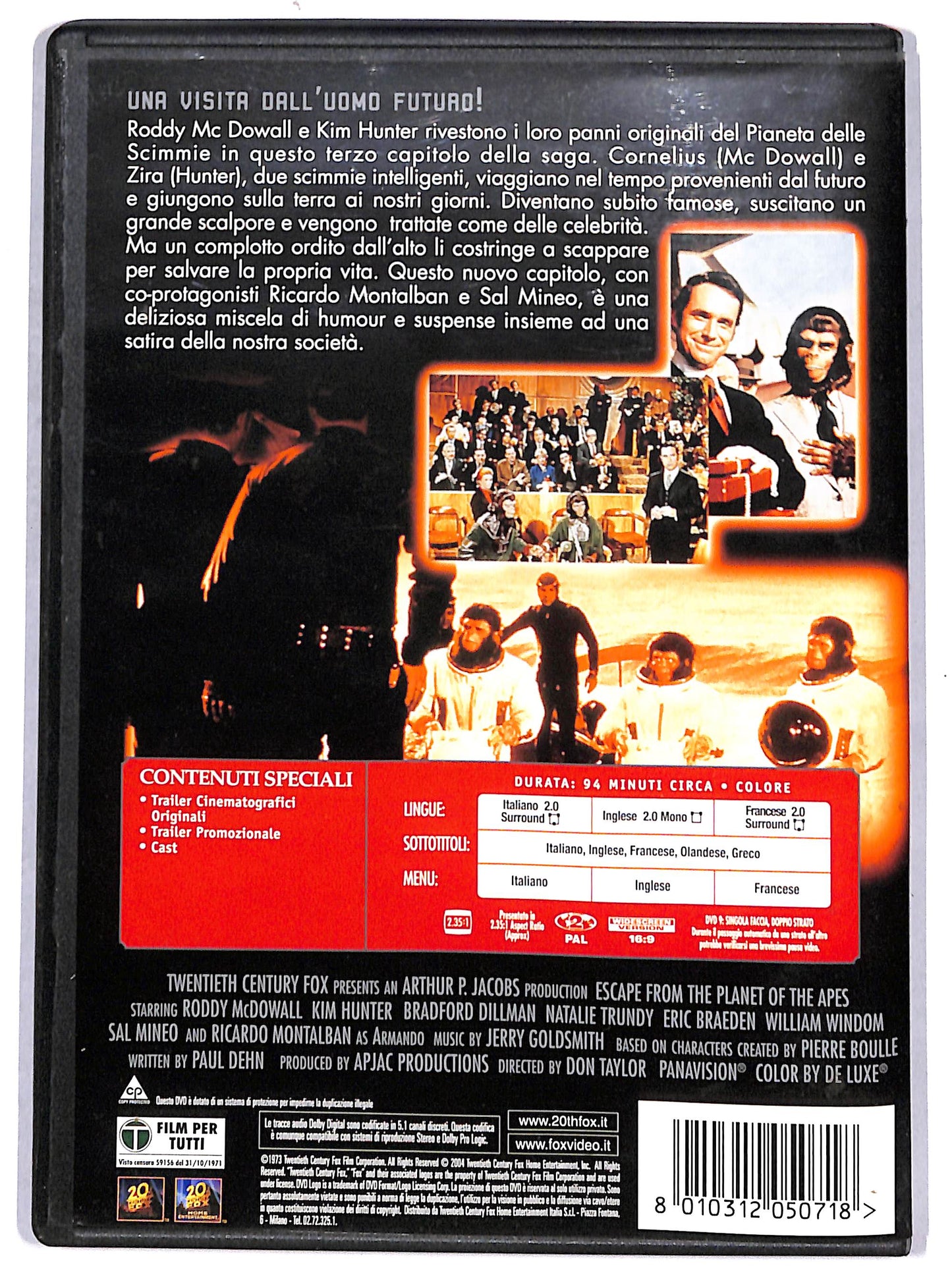 EBOND fuga dal pianeta delle scimmie DVD DB773417