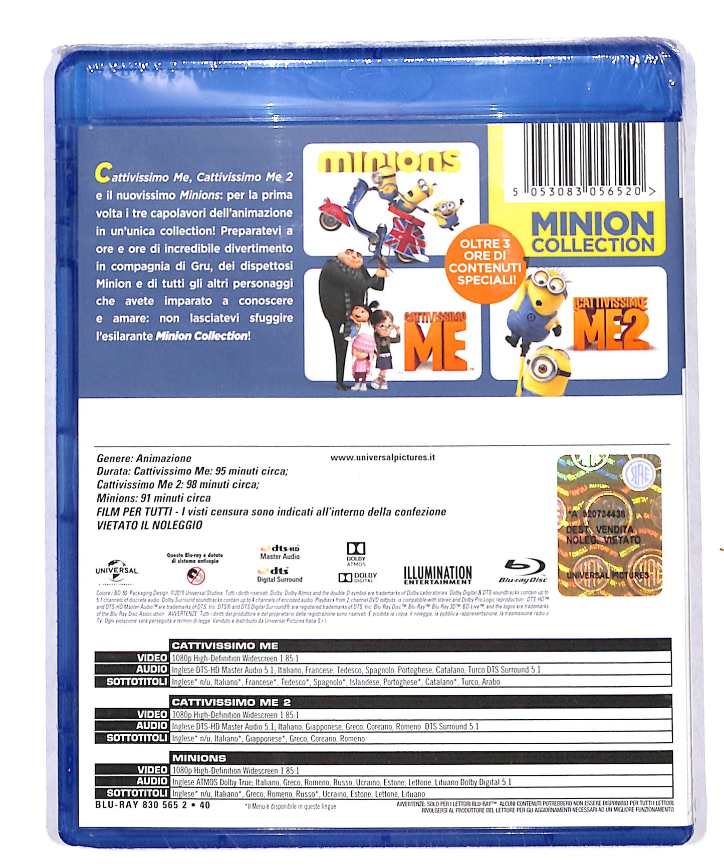 EBOND Minions Collection (3 dischi) BLURAY DB773611