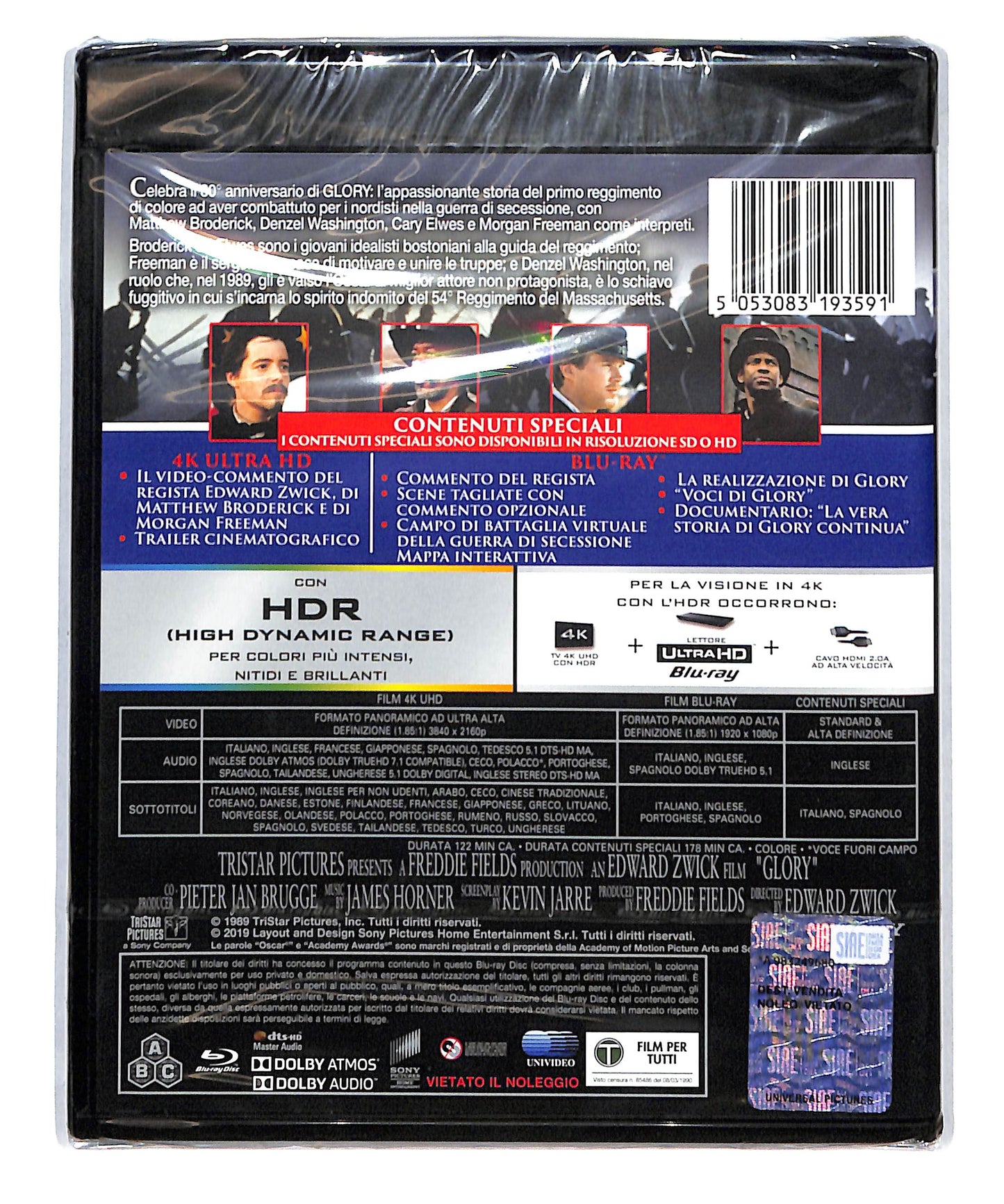 EBOND Glory uomini di gloria 4K ULTRA HD + BLURAY  BLURAY DB773654