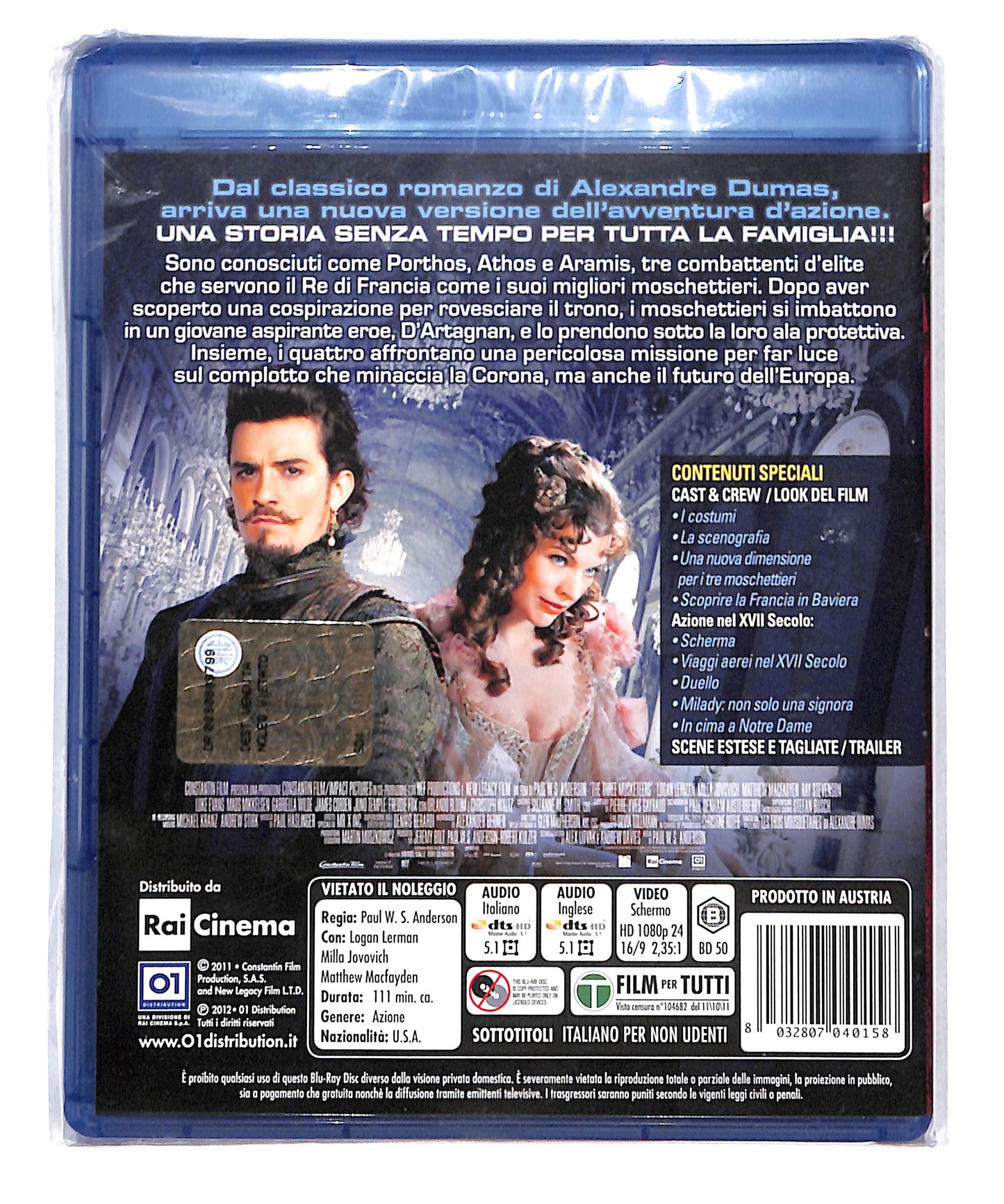 EBOND I Tre Moschettieri BLURAY 3D BLURAY BLURAY DB773657