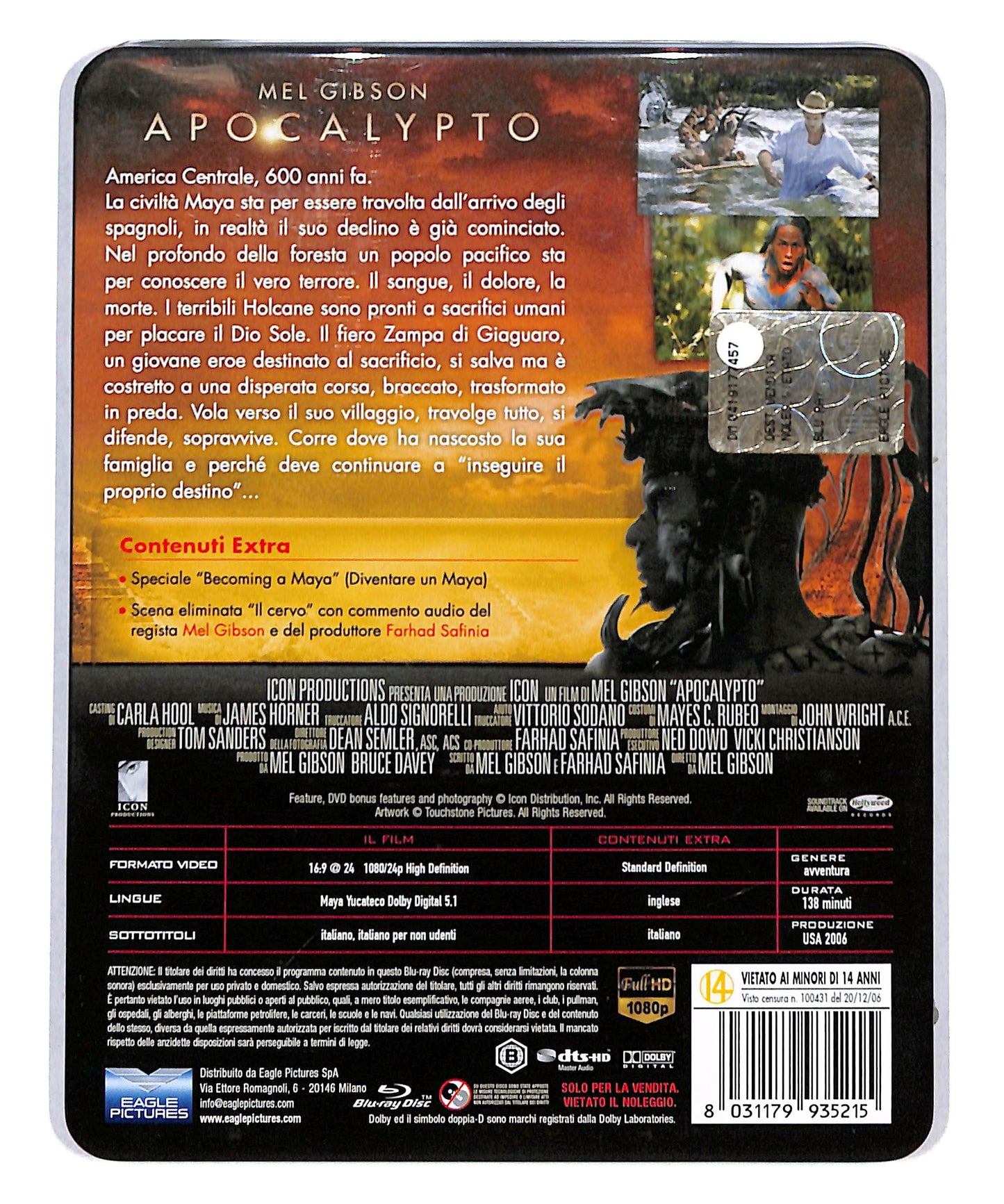 EBOND Apocalypto STEELBOOK BLURAY BLURAY DB773658