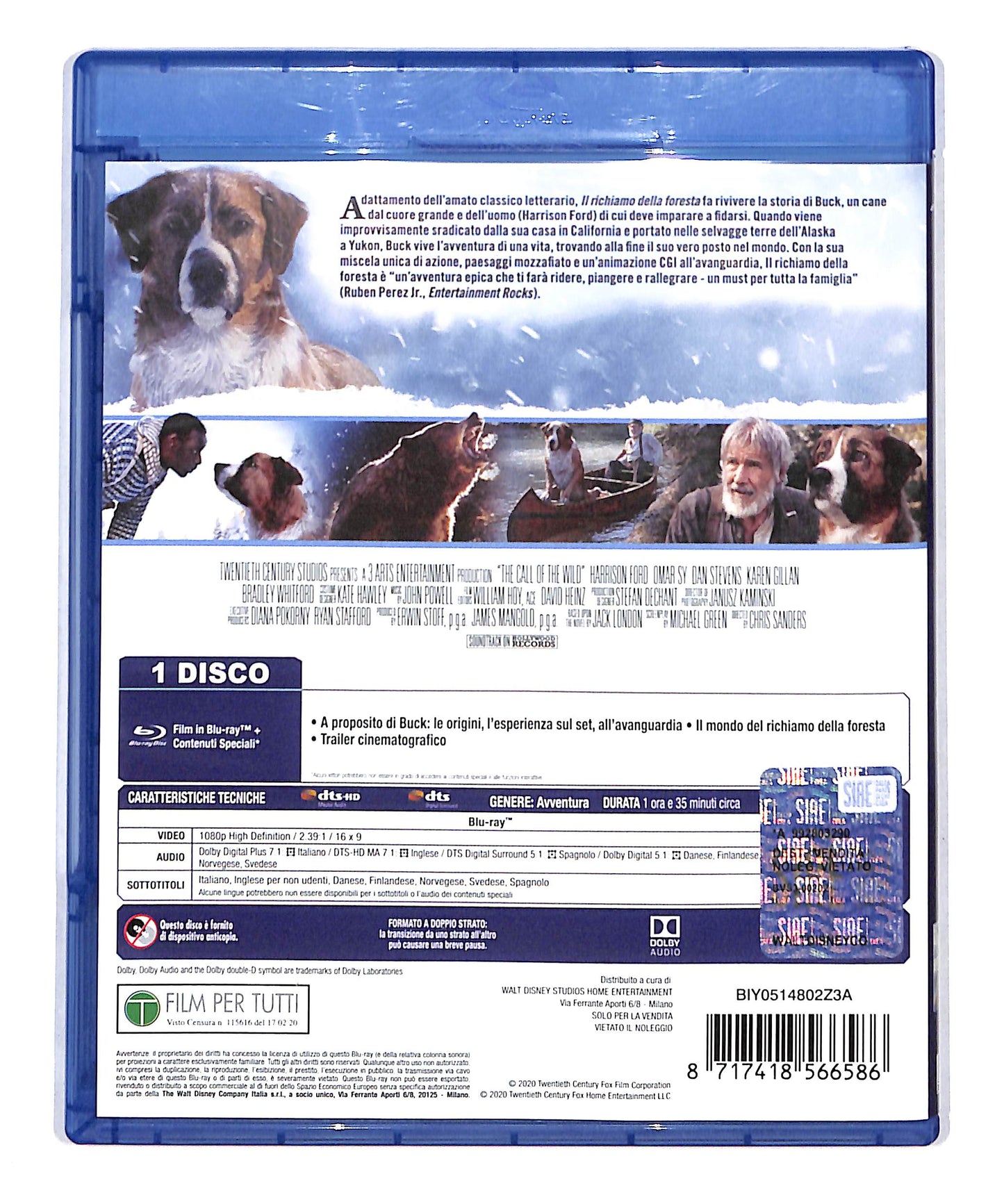 EBOND Il Richiamo della Foresta BLURAY DB773673