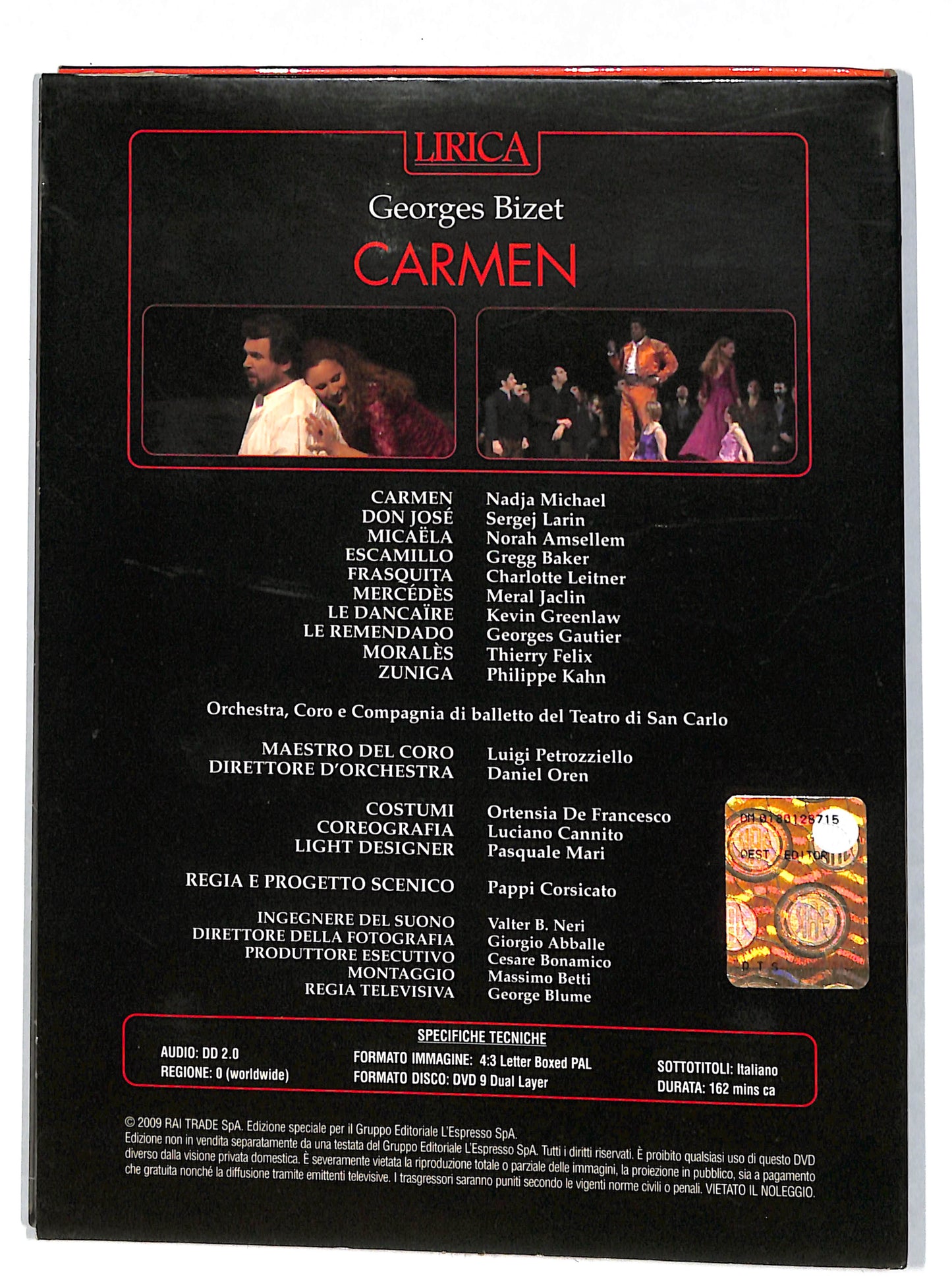 EBOND Carmen - Lirica Georges Bizet EDITORIALE DVD DB773803