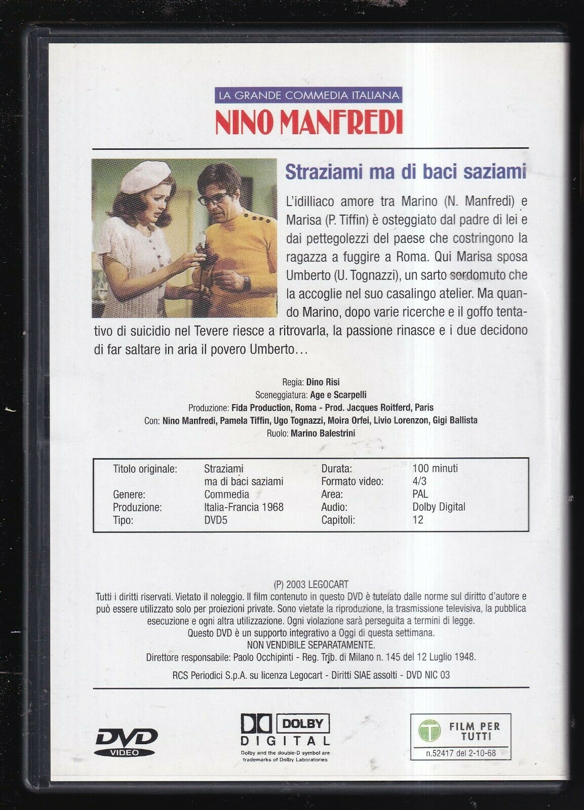 EBOND Straziami Ma Di Baci Saziami Con Nino Manfredi Editoriale DVD DB774342