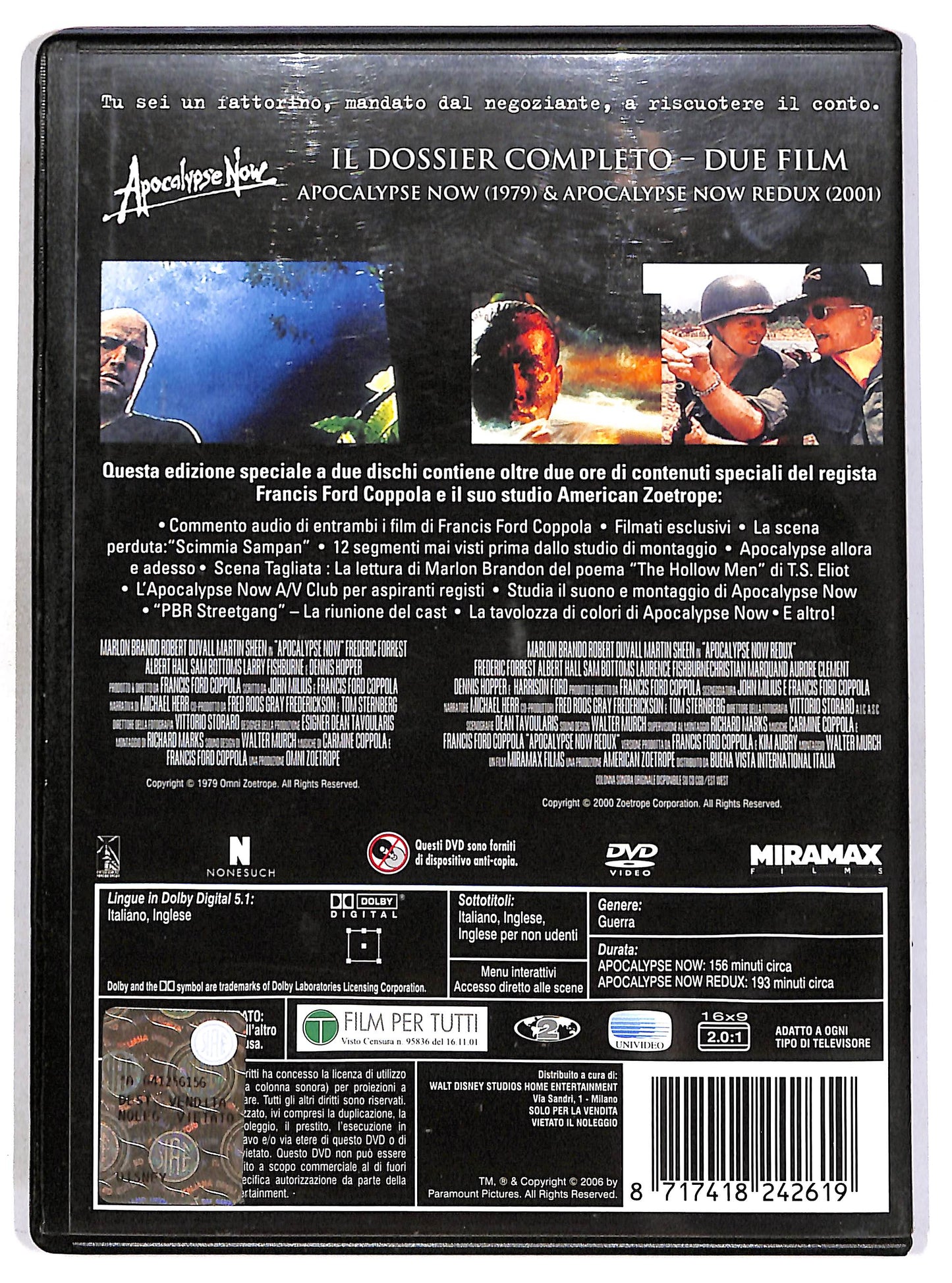 EBOND Apocalypse Now (2 dischi) EDIZIONE SPECIALE DVD DB774344