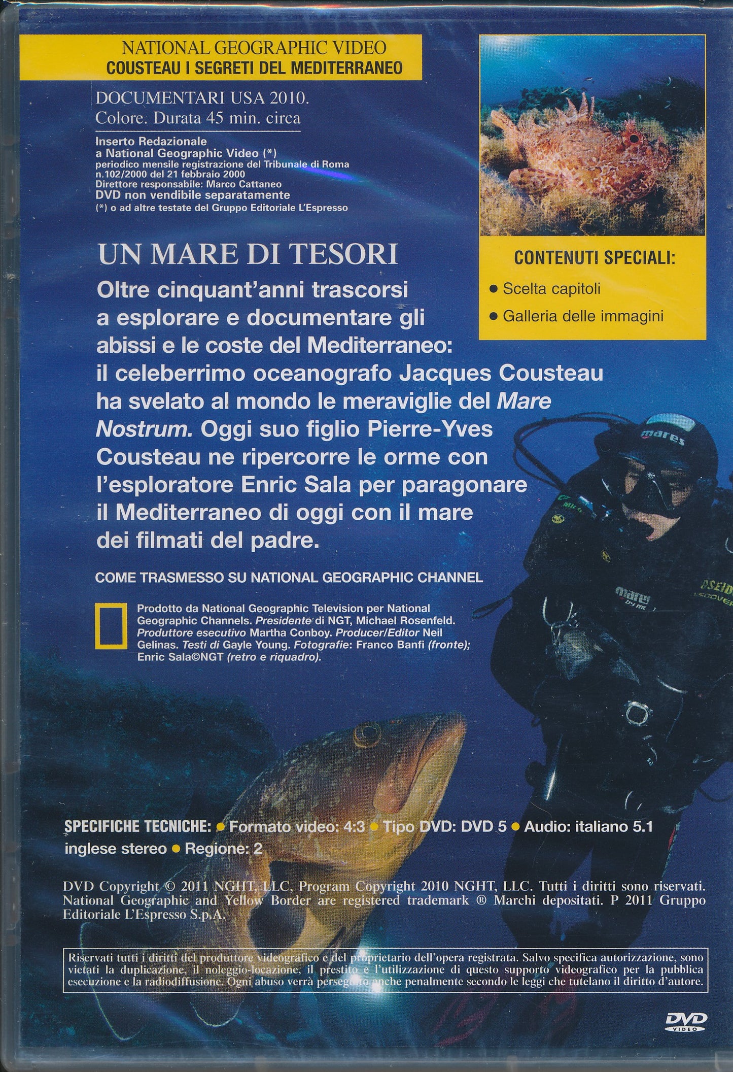 EBOND Cousteau - I segreti del Mediterraneo - National Geographic DVD DB774354