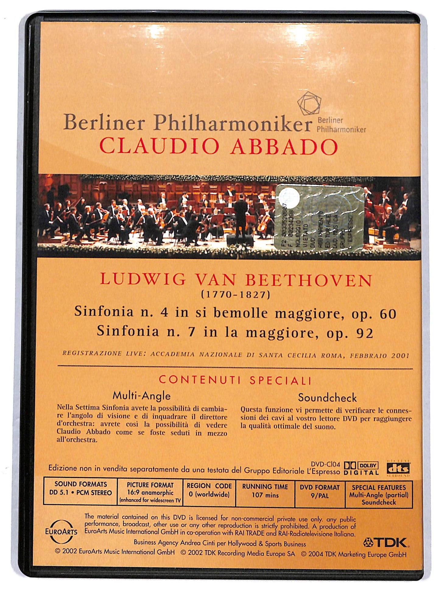 EBOND beethoven sinfonie 4 e 7 abbado DVD DB774545