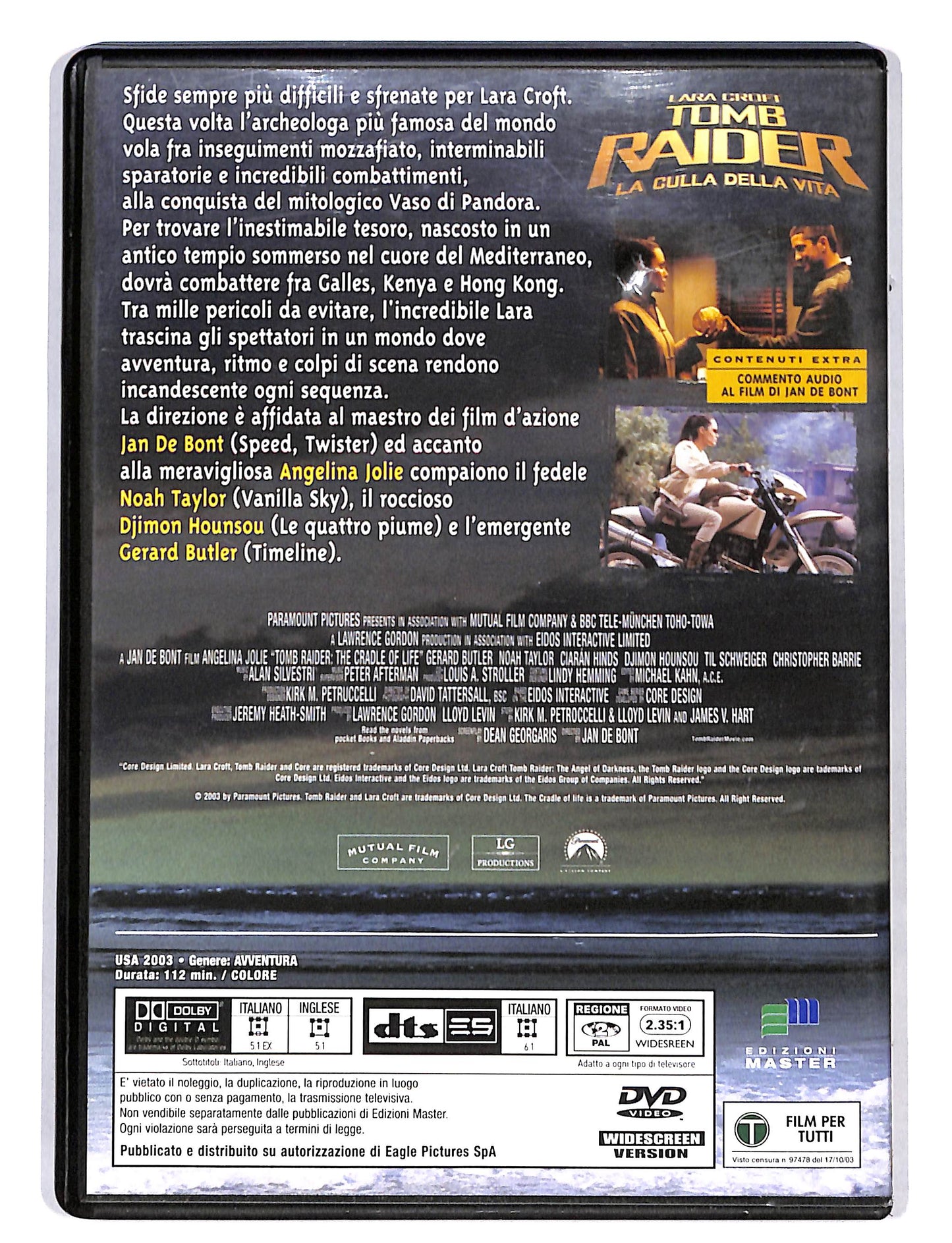 EBOND Tom Raider la culla della vita EDITORIALE DVD DB774721