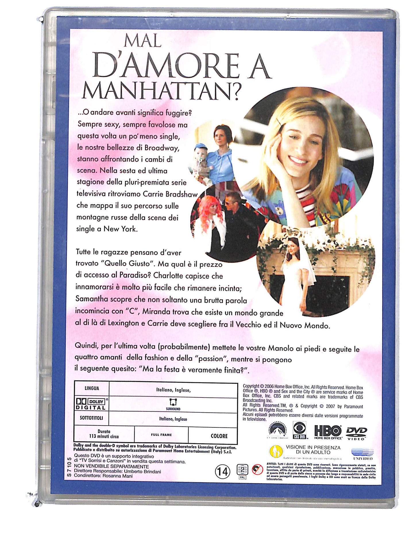 EBOND Sex and the City Stagione 6 Disco Uno eps 1-4 EDITORIALE DVD DB774758