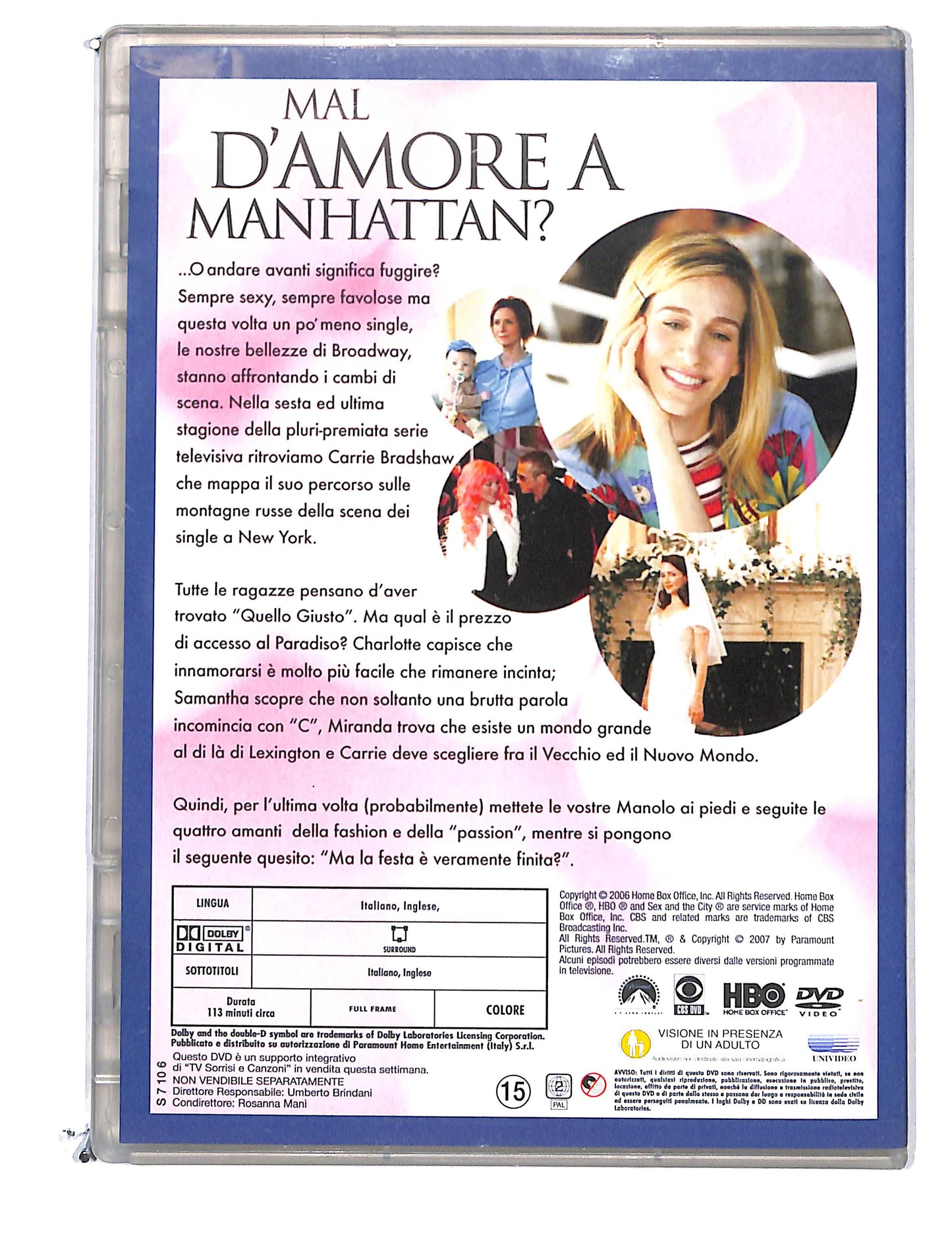 EBOND Sex and the City Stagione 6 Disco due eps 5-8 EDITORIALE DVD DB774759