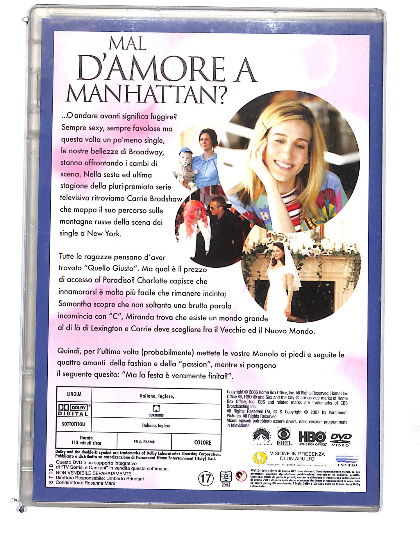 EBOND Sex and the City Stagione 6 Disco quattro eps 13-16 DVD DB774761