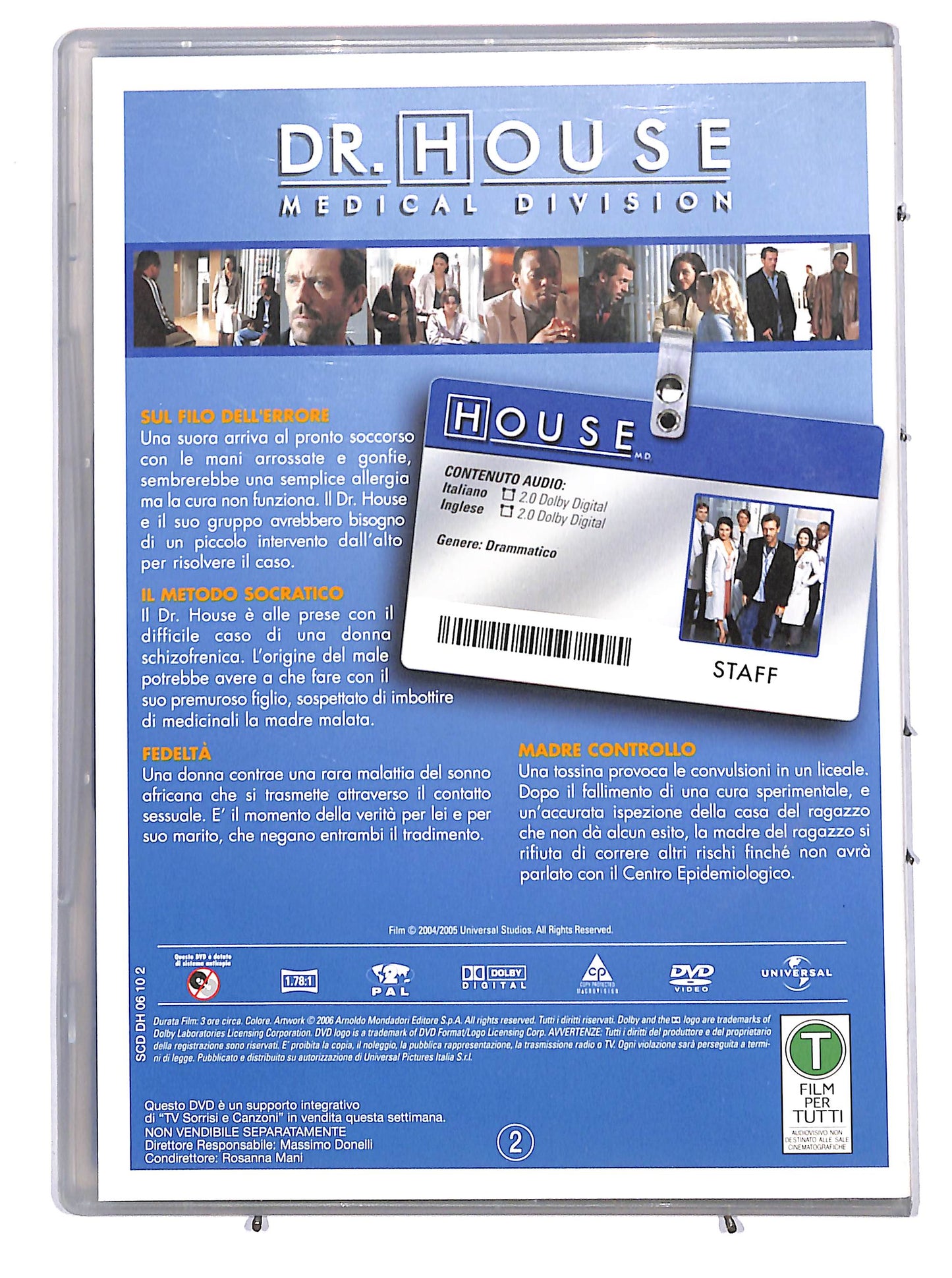 EBOND dr. house - stagione 1 disco 2 - EDITORIALE DVD DB774763