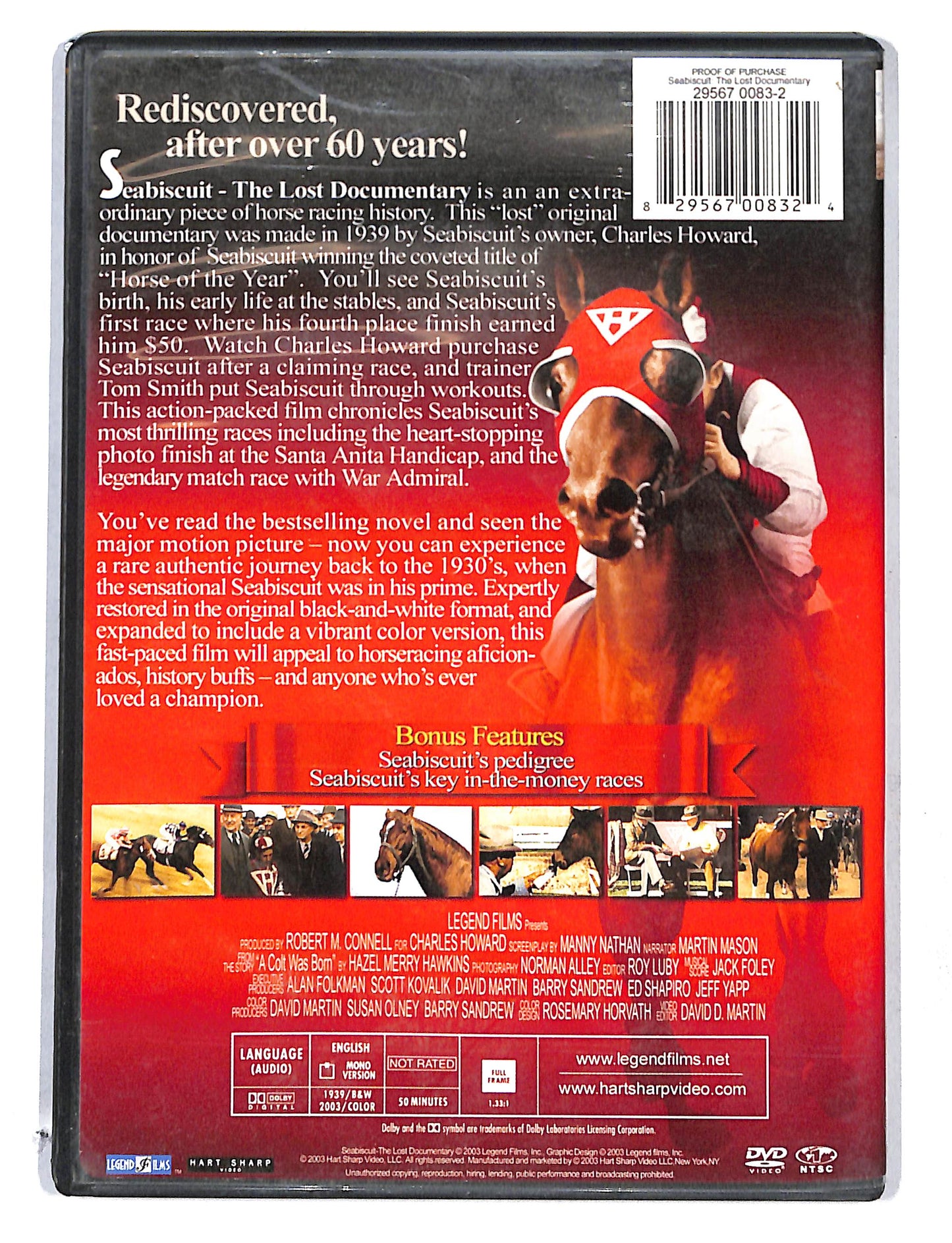 EBOND Seabiscuit-Lost Documentary DVD DB774770