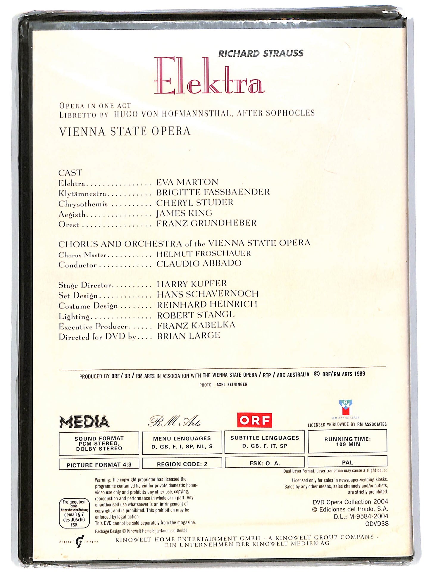 EBOND Dvd Opera Collection Elektra + Fascilo vol.34 EDITORIALE DVD DB775012