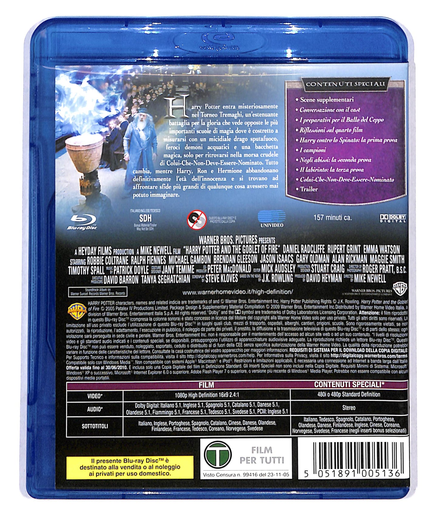 EBOND Harry Potter e il calice di fuoco BLURAY DB775112