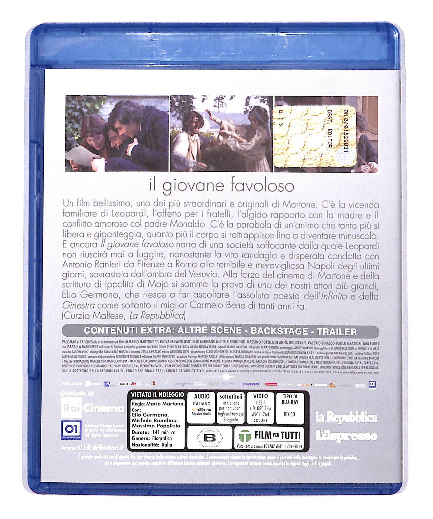 EBOND Il Giovane Favoloso EDITORIALE BLURAY DB775114
