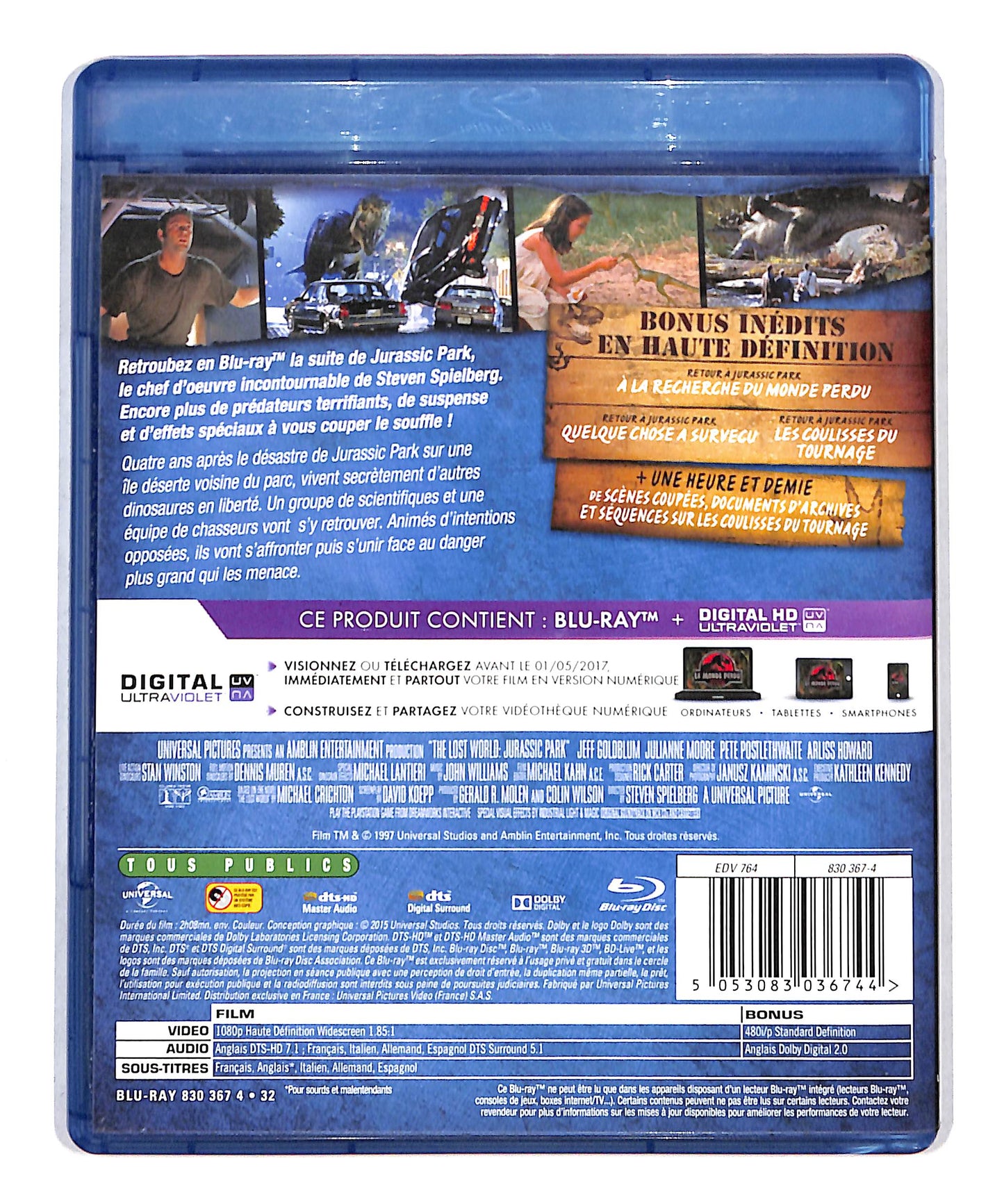 EBOND Jurassic park 2 : le monde perdu + DIGITAL HD ULTRAVIOLET BLURAY DB775127