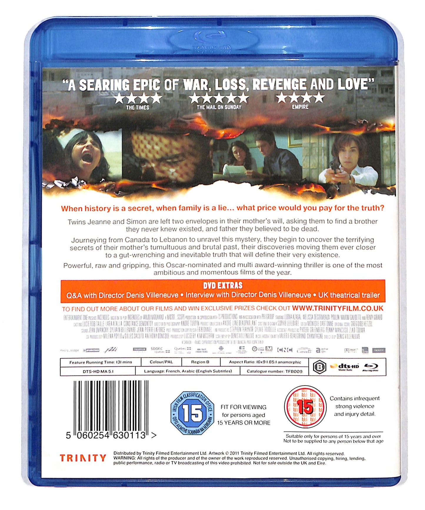 EBOND Incendies Edizione UK BLURAY DB775134