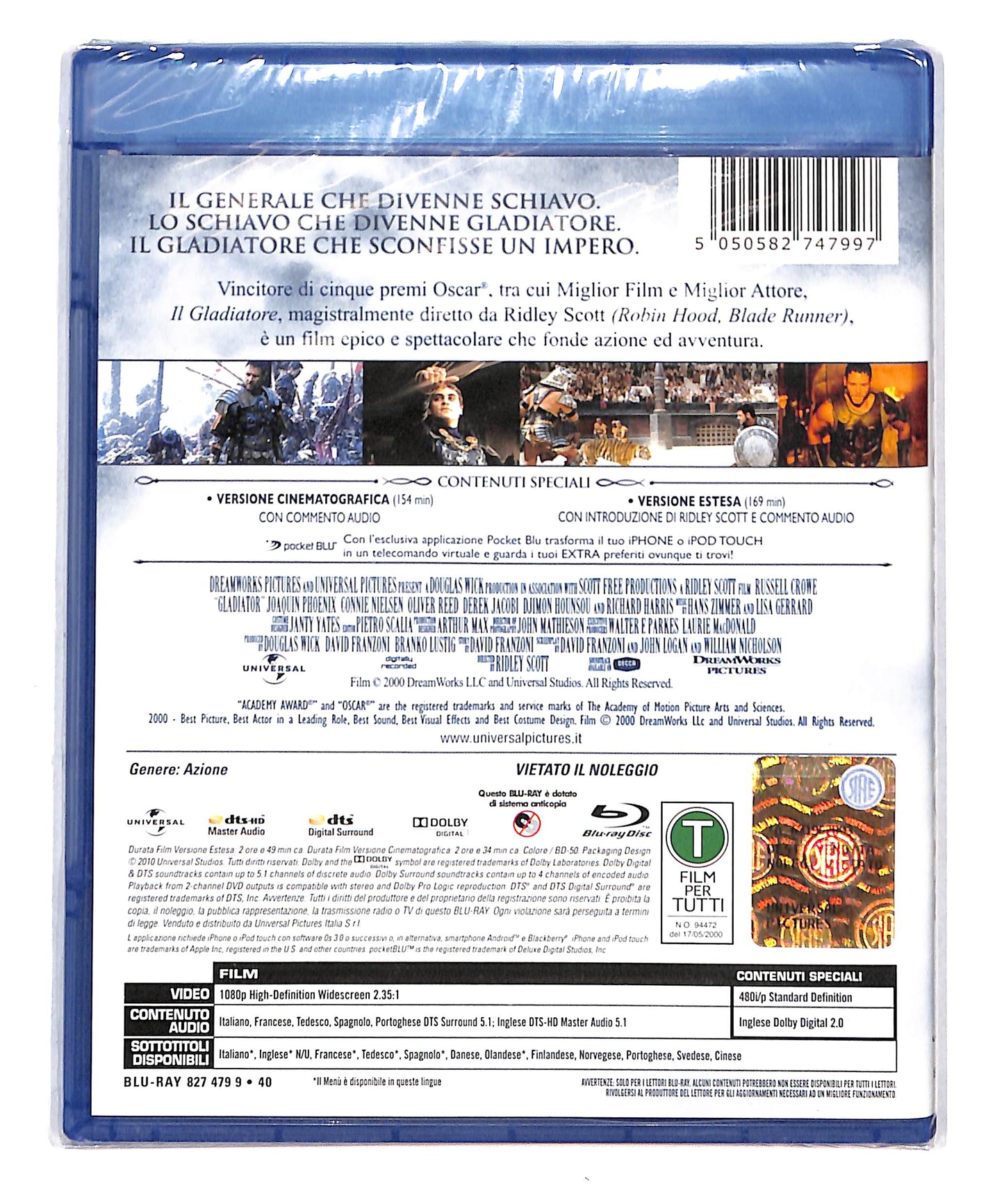 EBOND Il Gladiatore 10th Anniversary Edition  BLURAY DB775141