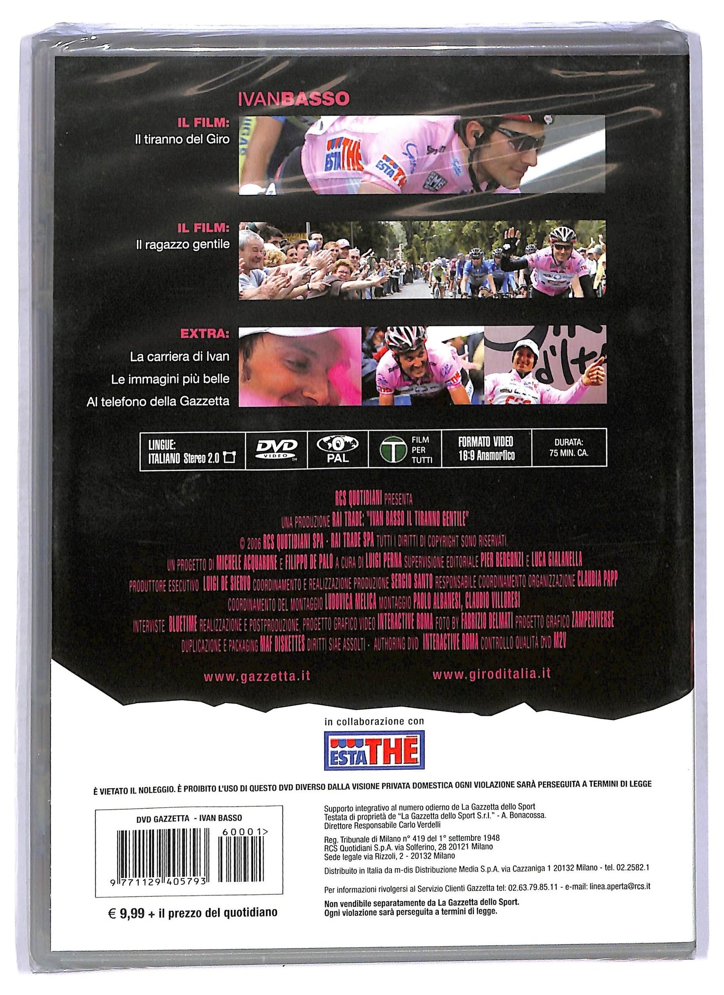 EBOND IL Tiranno Gentile Ivan Basso EDITORIALE DVD DB775339