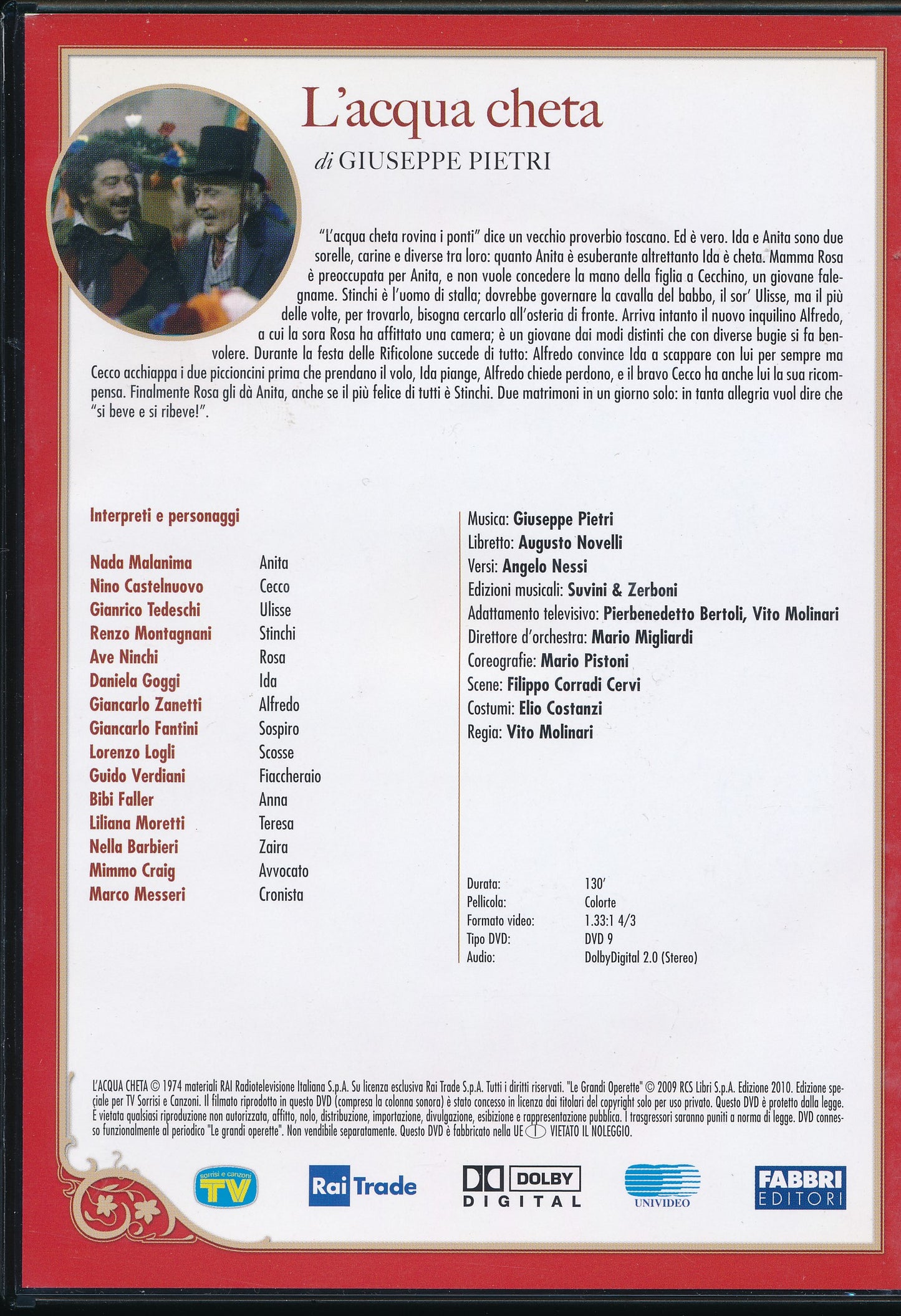 EBOND L'acqua cheta - Le Grandi Operette [Rai Trade,Fabbri Editori] DVD DB775342