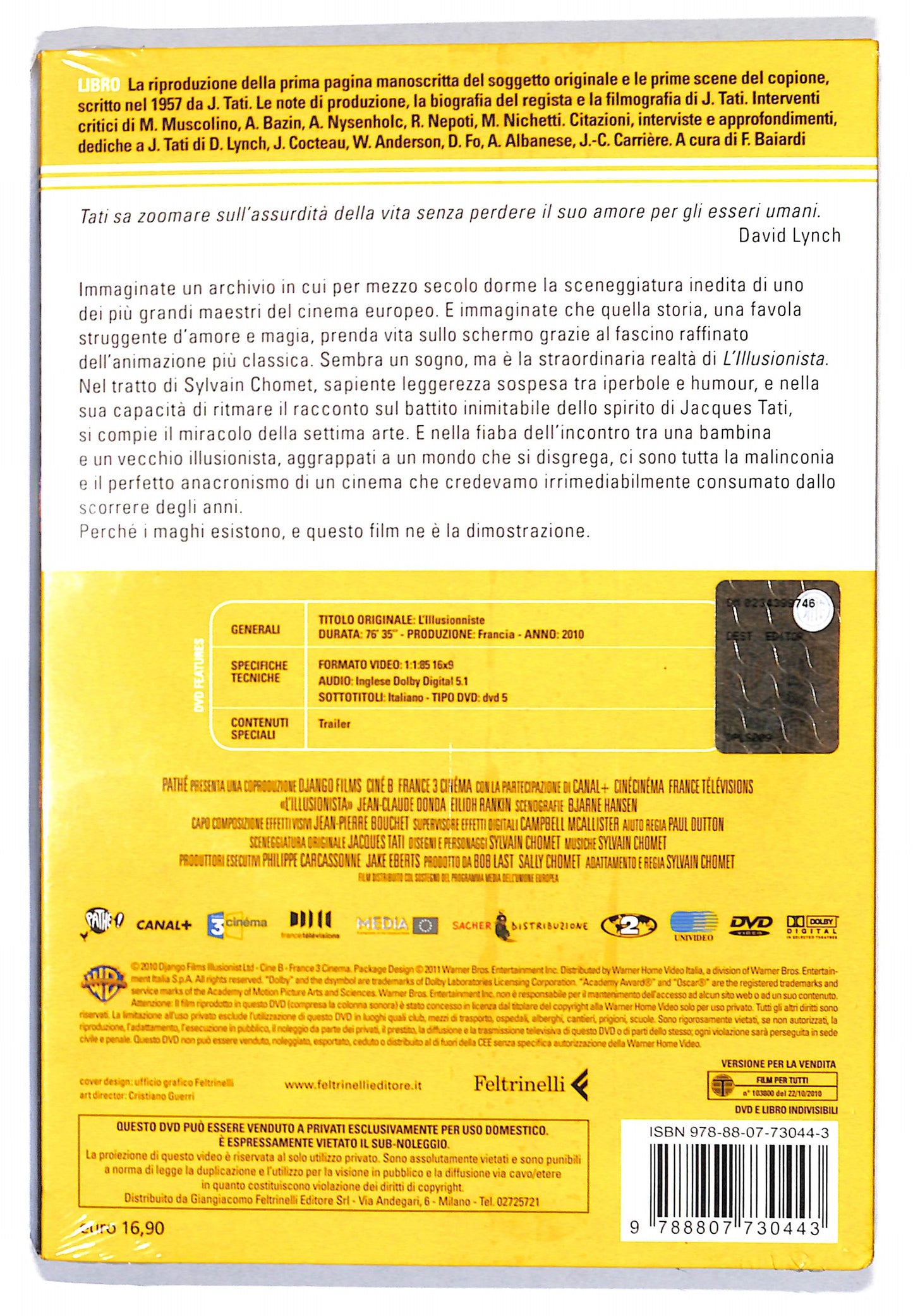 EBOND L'illusionista di Sylvain Chomet + libro DIGIPACK DVD DB775441