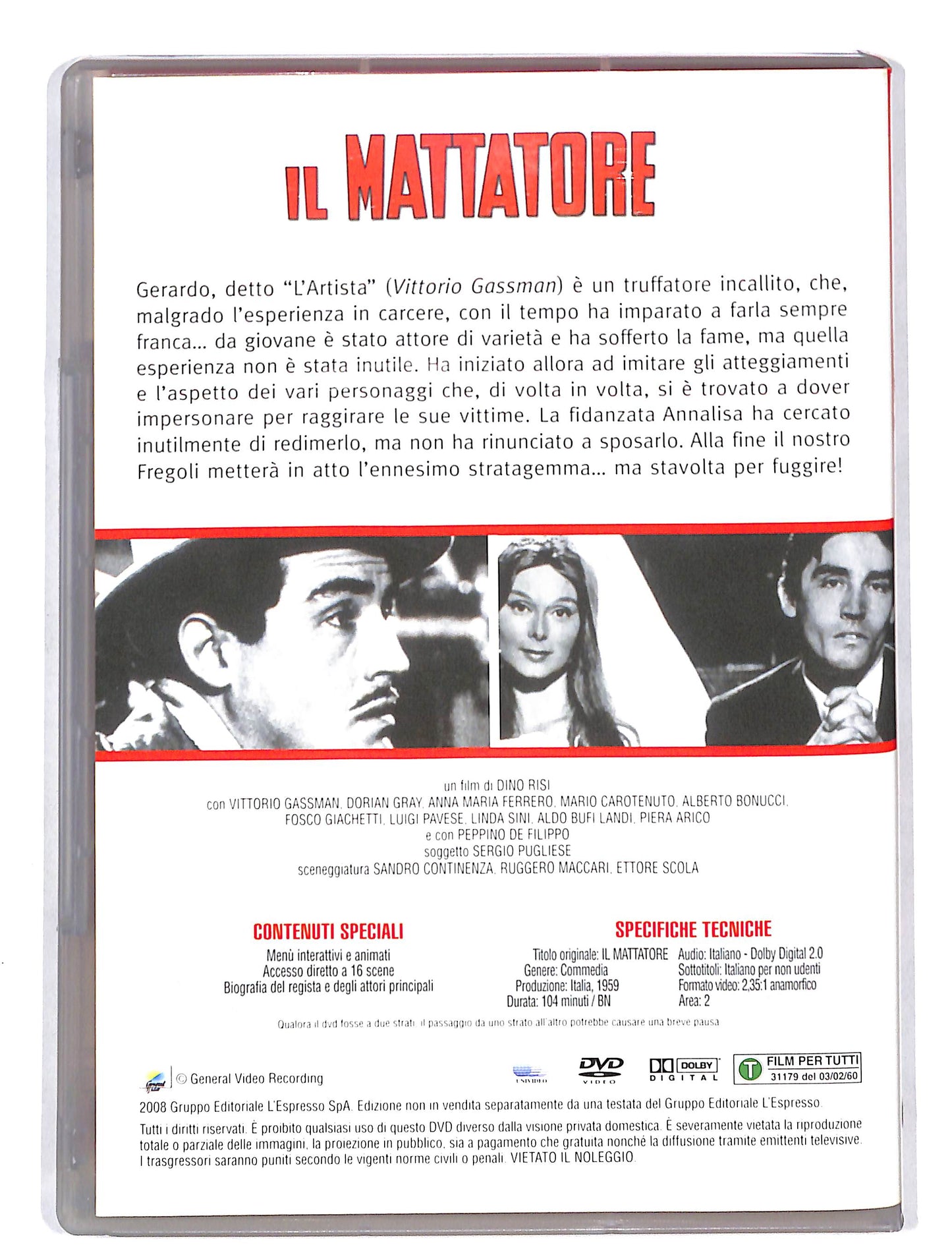 EBOND Il cinema di DIno Risi - Il Mattatore EDITORIALE DVD DB775467