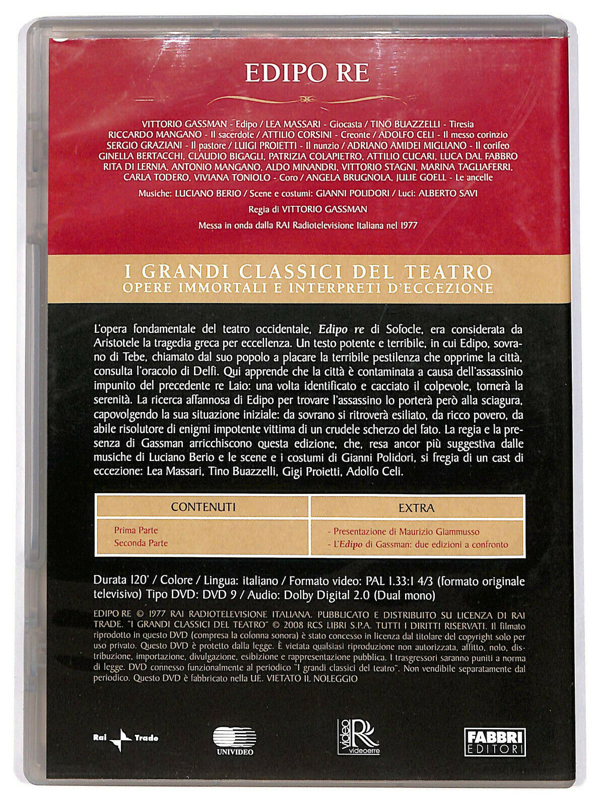 EBOND Edipo Re Sofacle - I Grandi Classici Del Teatro Editoriale DVD DB775605