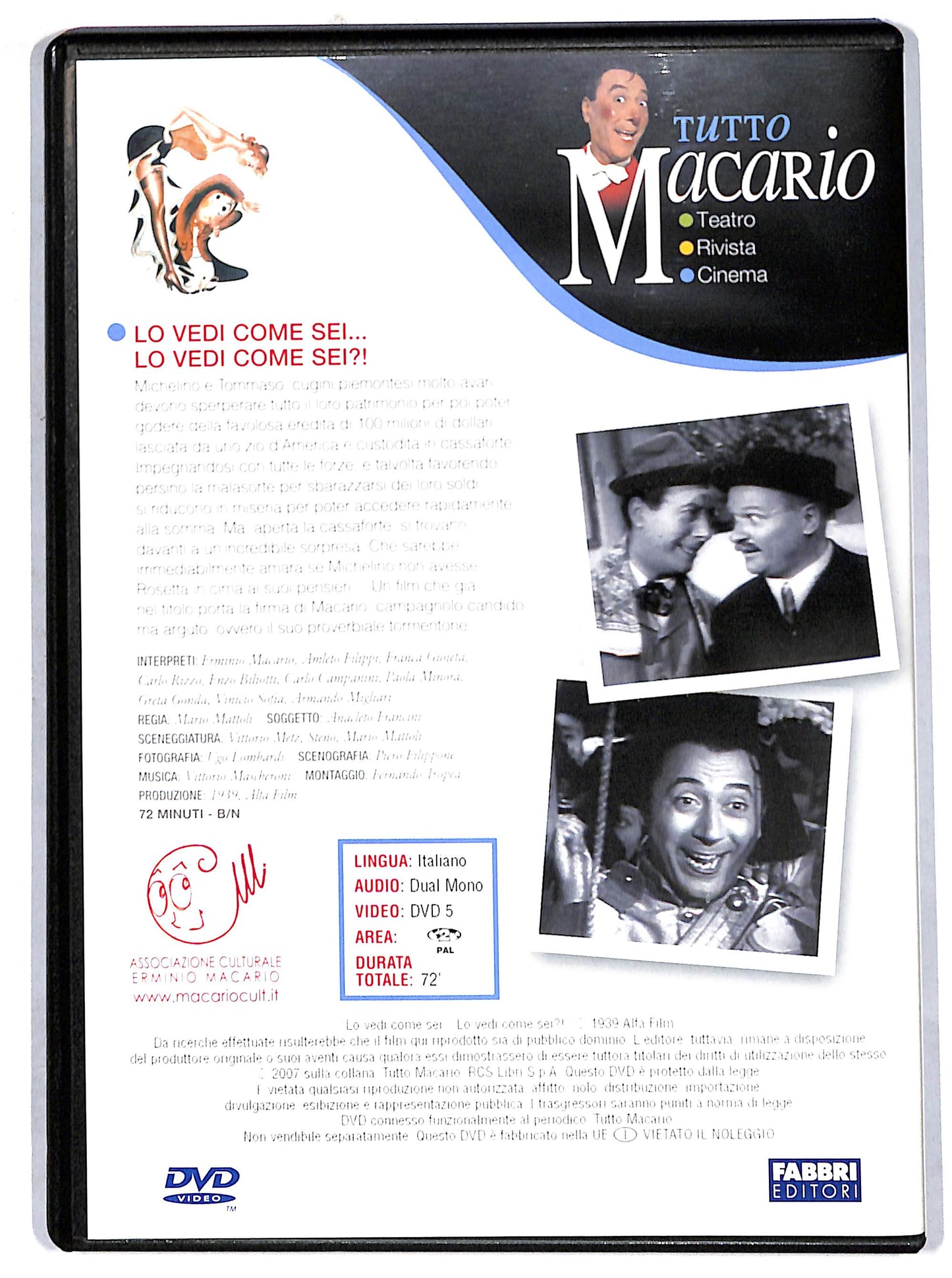 EBOND tutto macario - Lo vedi come sei... lo vedi come EDITORIALE DVD DB775619