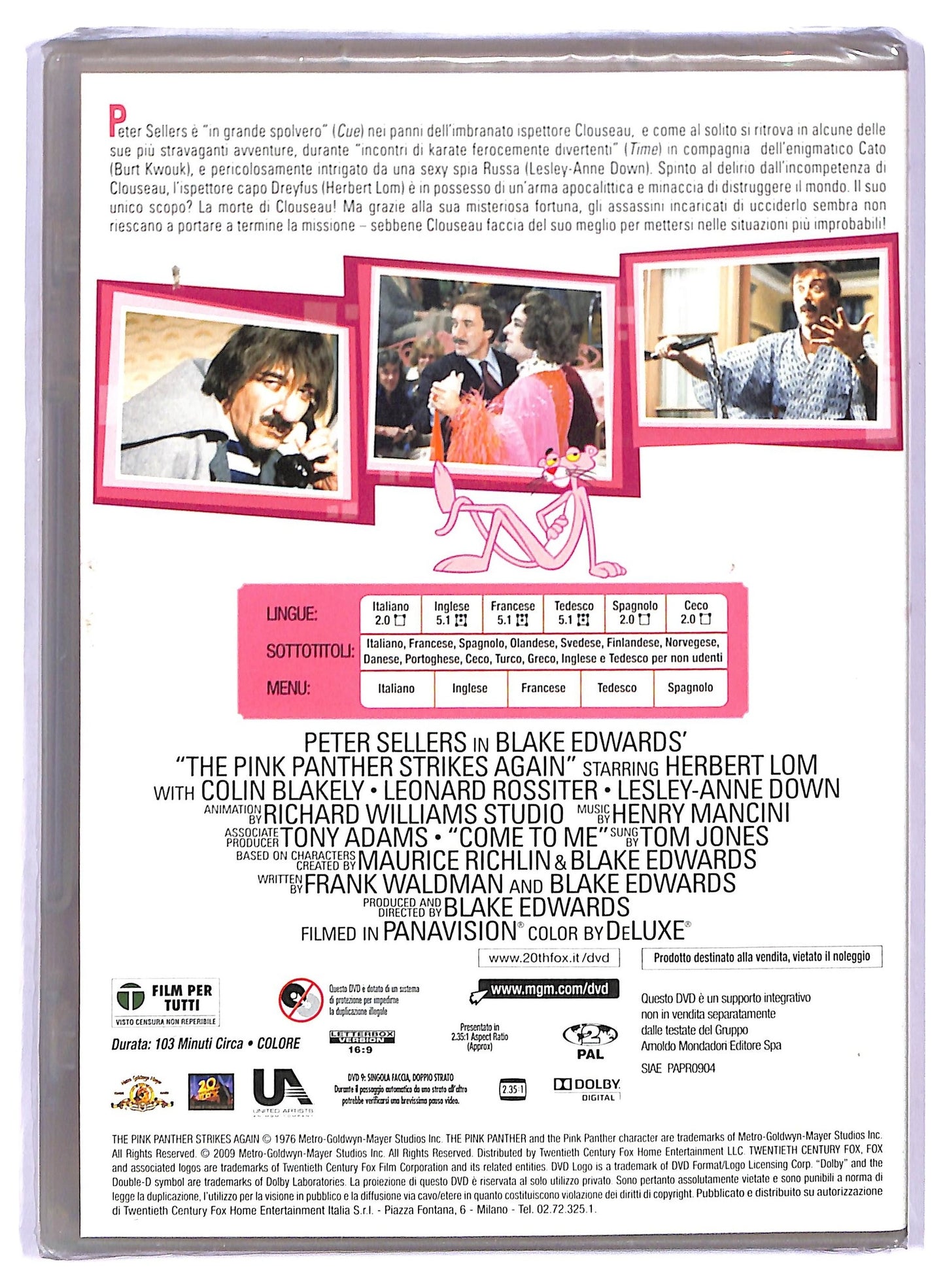 EBOND La Pantera Rosa Sfida L'Ispettore Clouseau EDITORIALE DVD DB775634